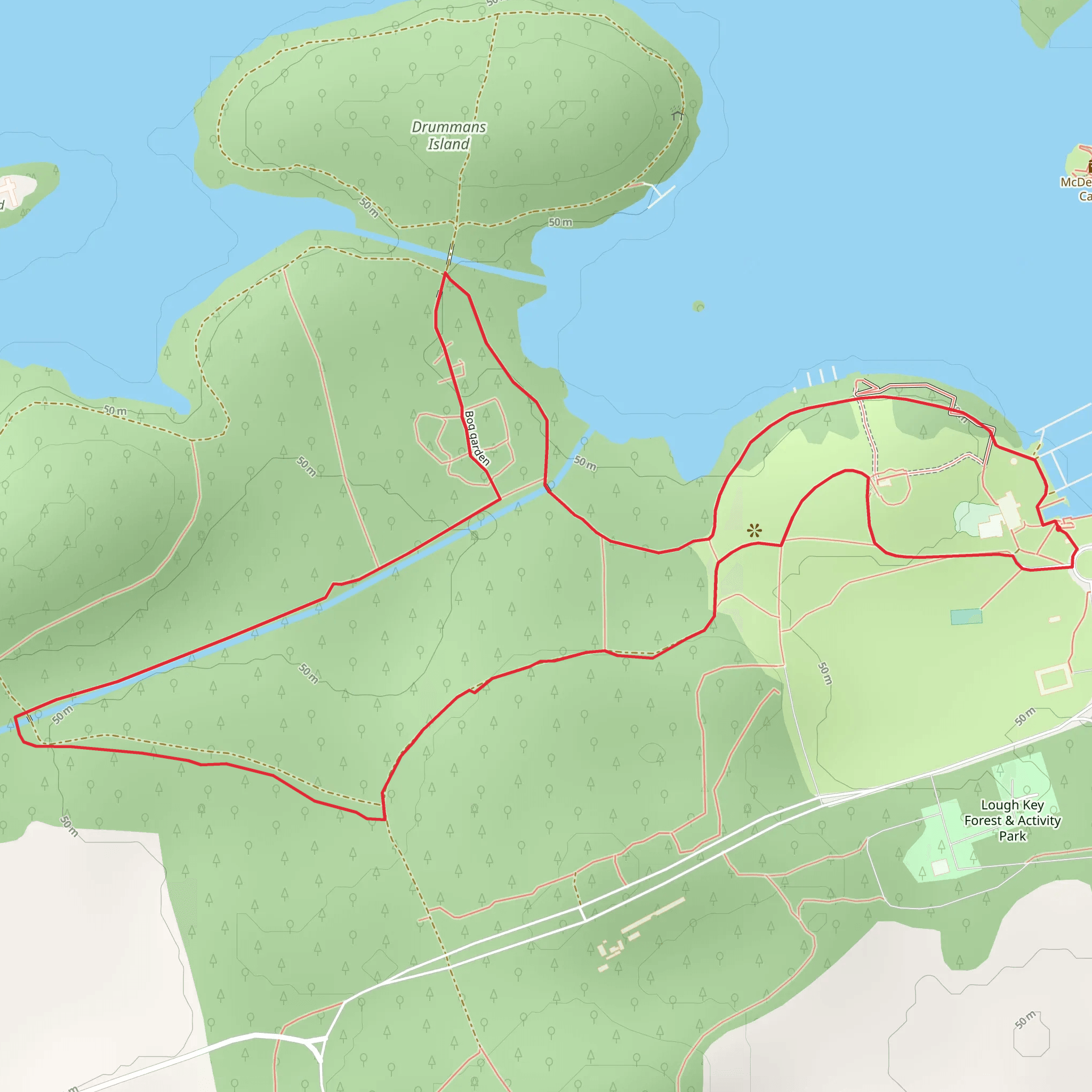 Lough Key - The Bog Garden Trail mobile static map