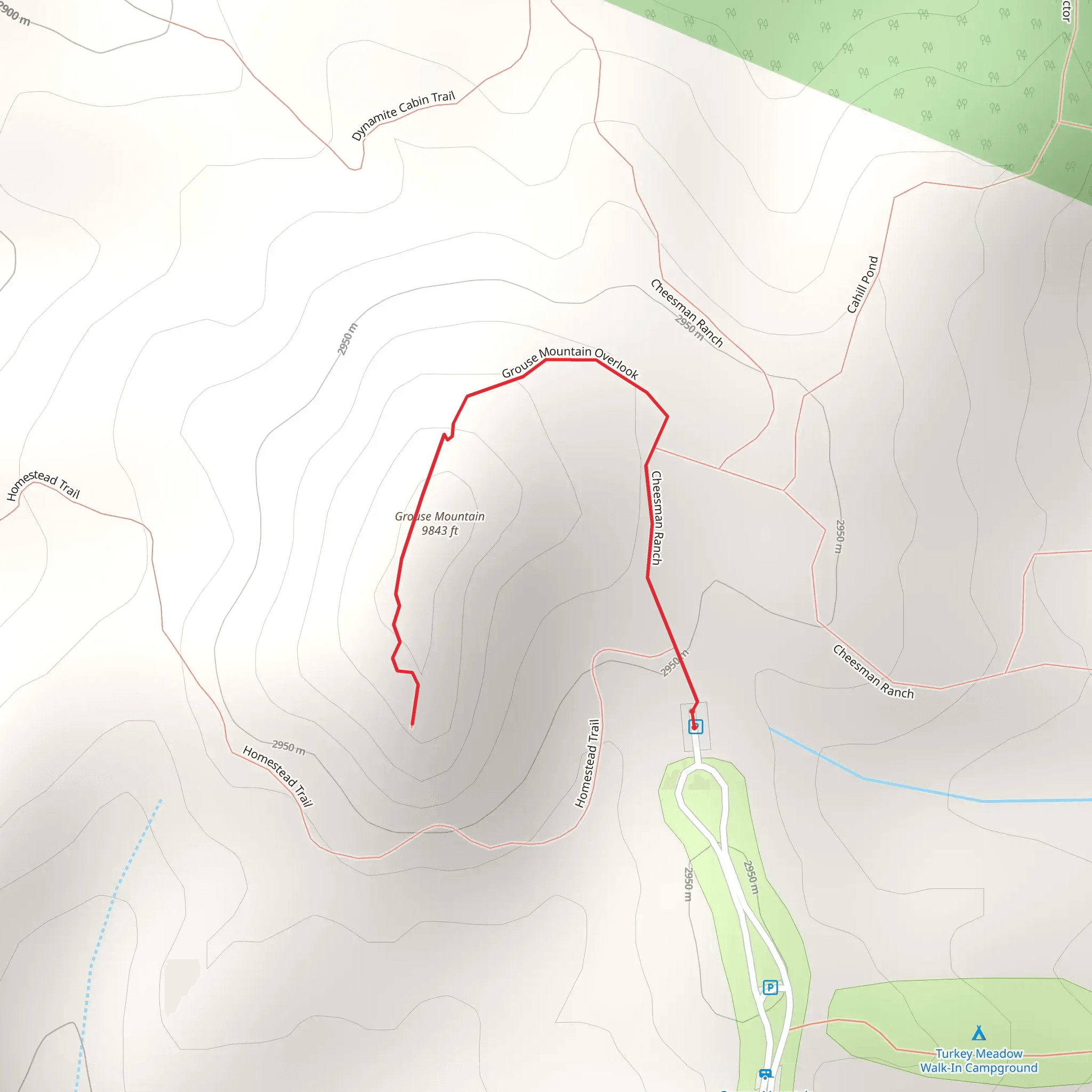Grouse Mountain mobile static map