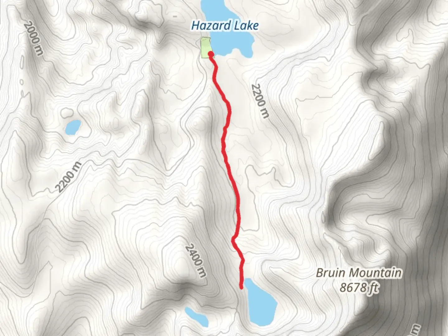 An image depicting the trail Upper Hazard - Hard Creek Basin Trail and its surrounding area.