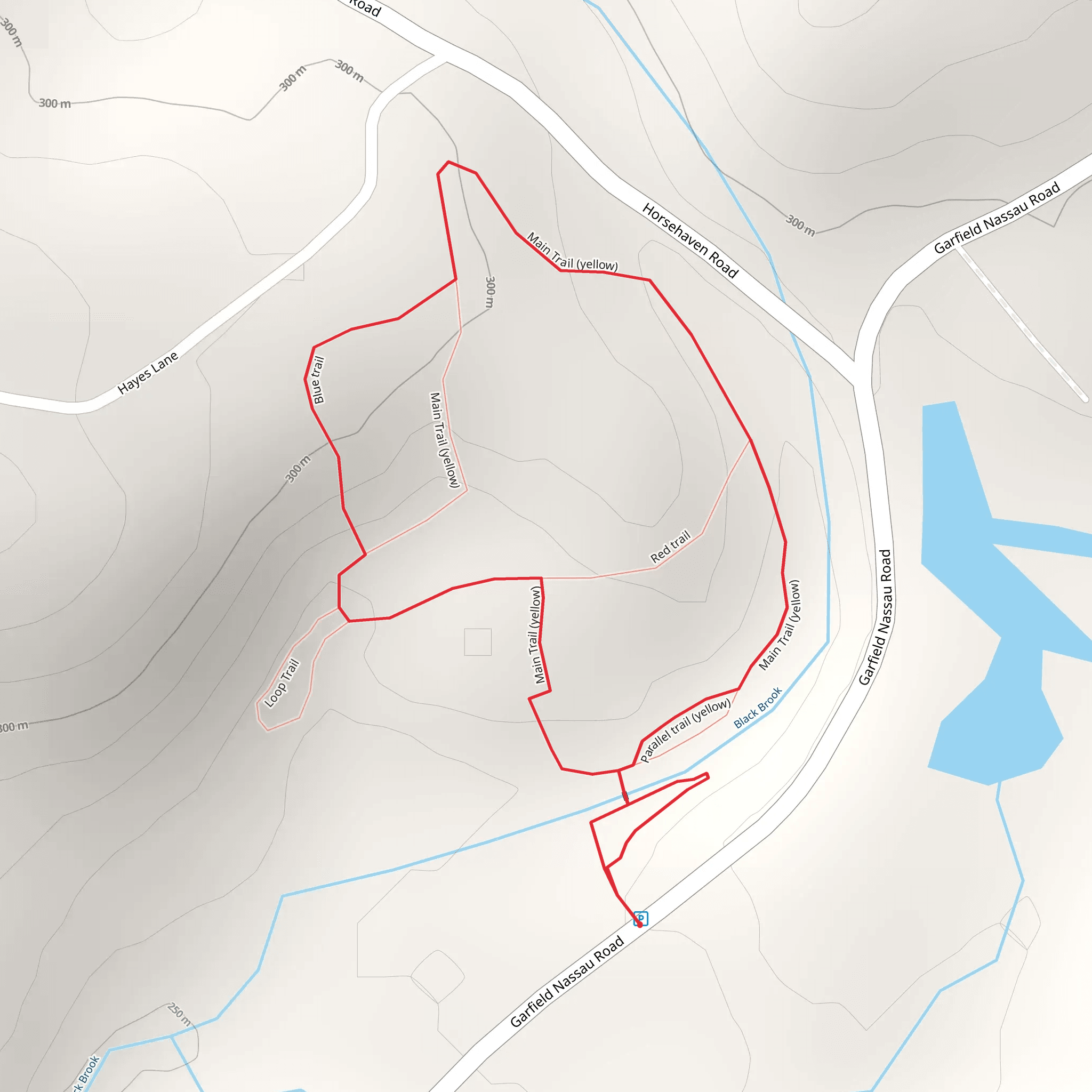 Black Brook Loop via Main Trail mobile static map