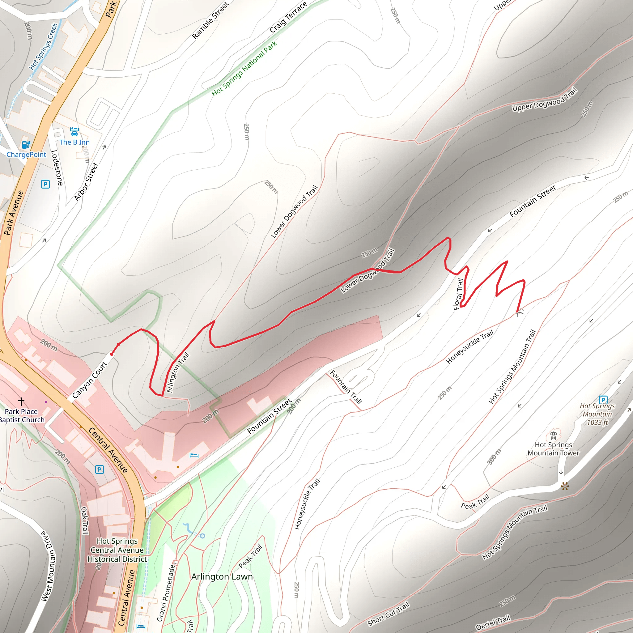 Floral Trail via Arlington Trail mobile static map