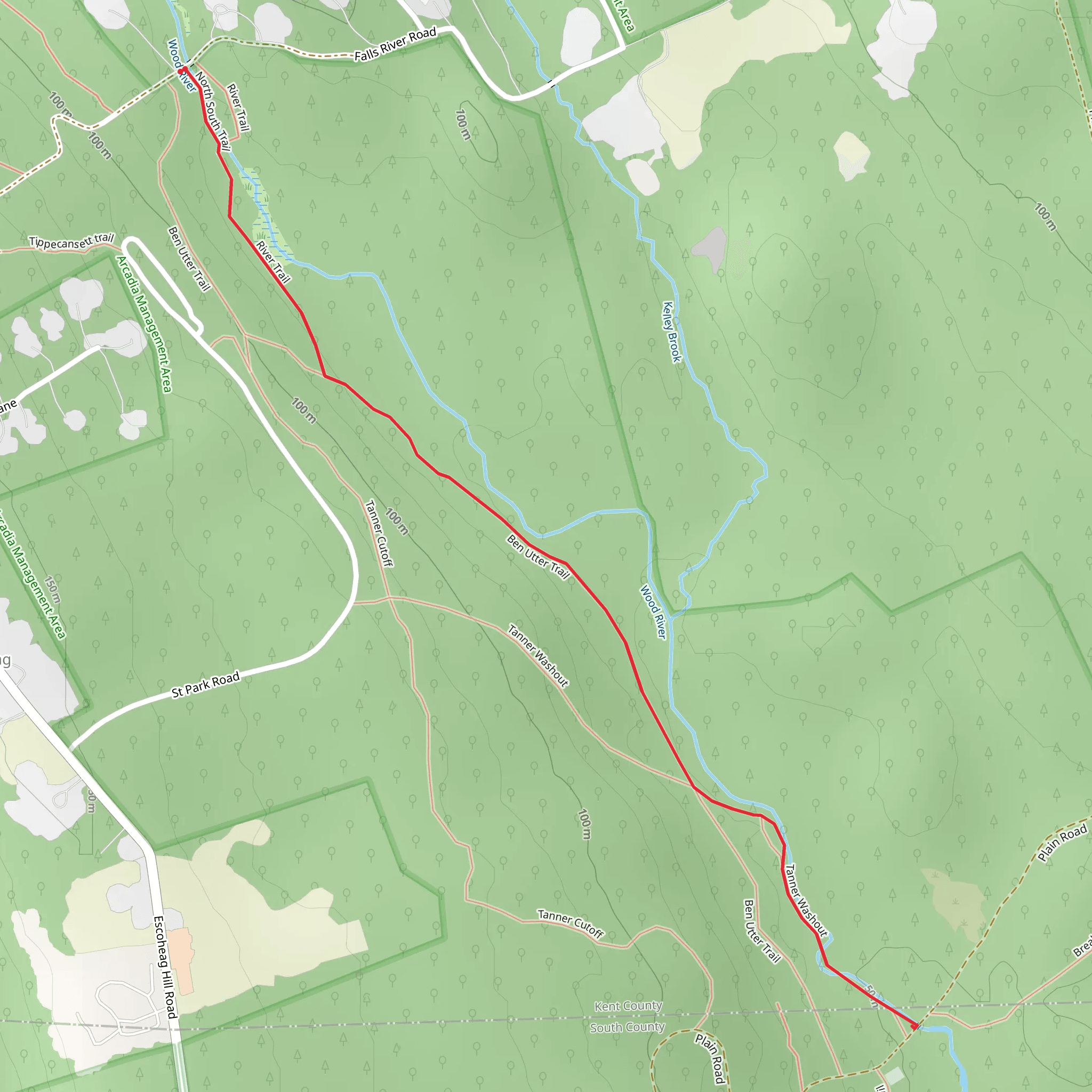 Ben Utter Trail mobile static map
