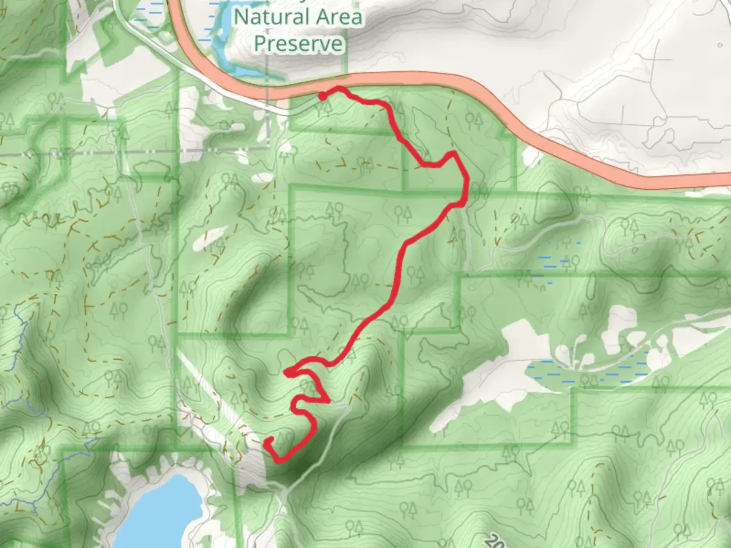 An image depicting the trail Summit Lake Overlook and its surrounding area.
