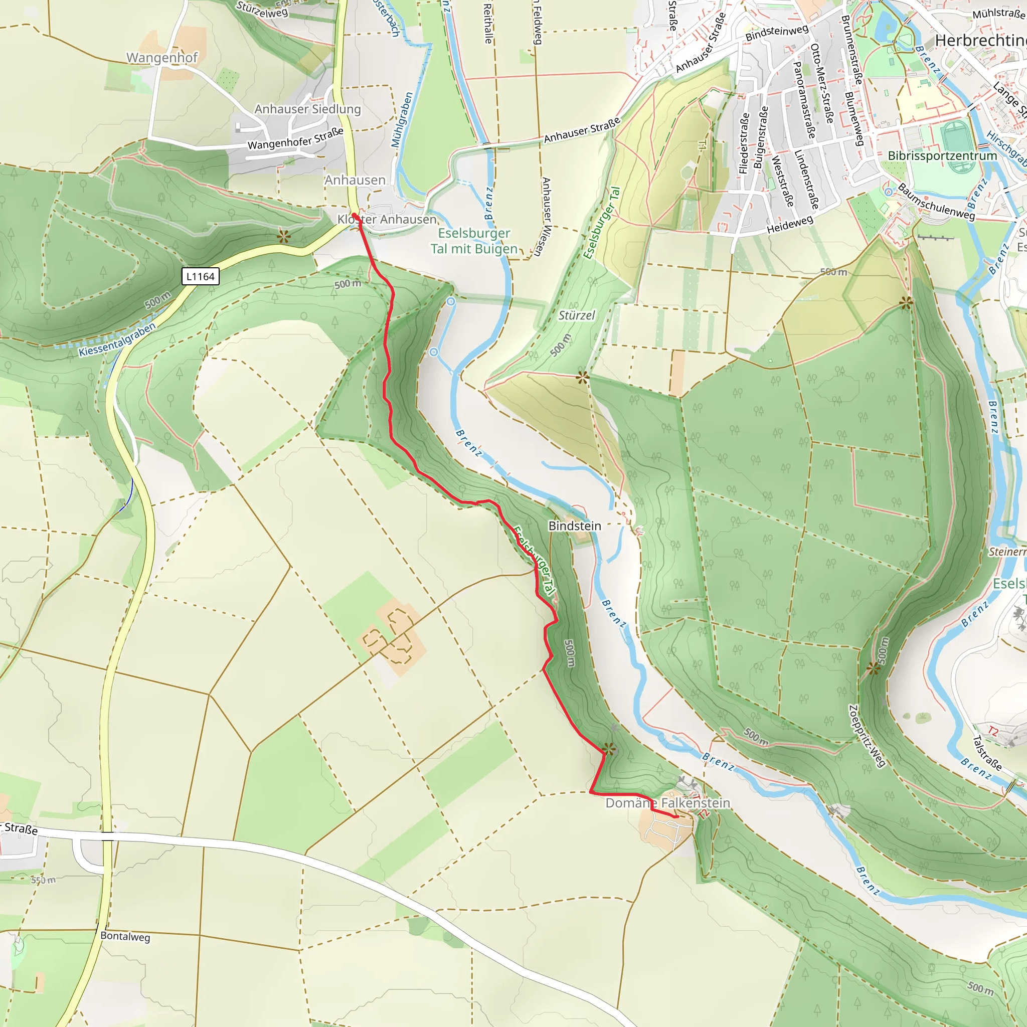 Falkenstein Walk via Kapellenweg mobile static map