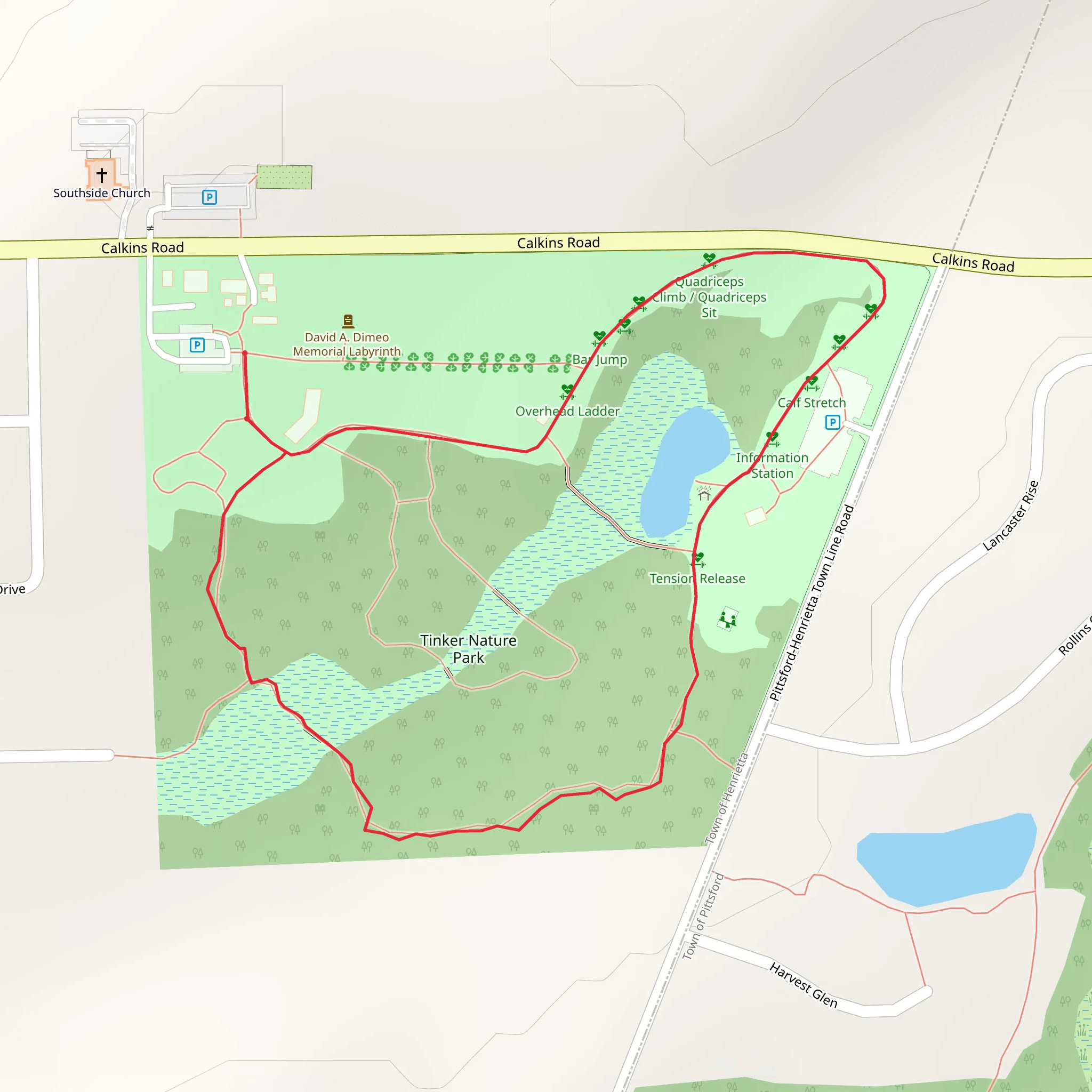 Tinker Nature Park Loop mobile static map