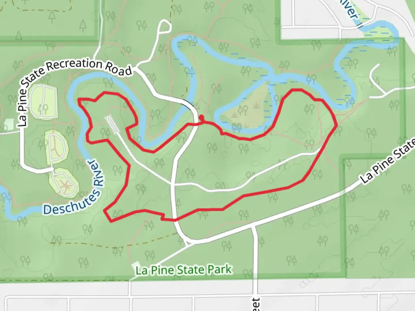 An image depicting the trail Deschutes River - Cougar Woods Loop and its surrounding area.