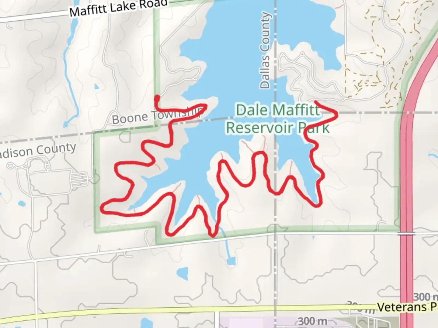 An image depicting the trail Dale Maffitt Reservoir South Shore and its surrounding area.