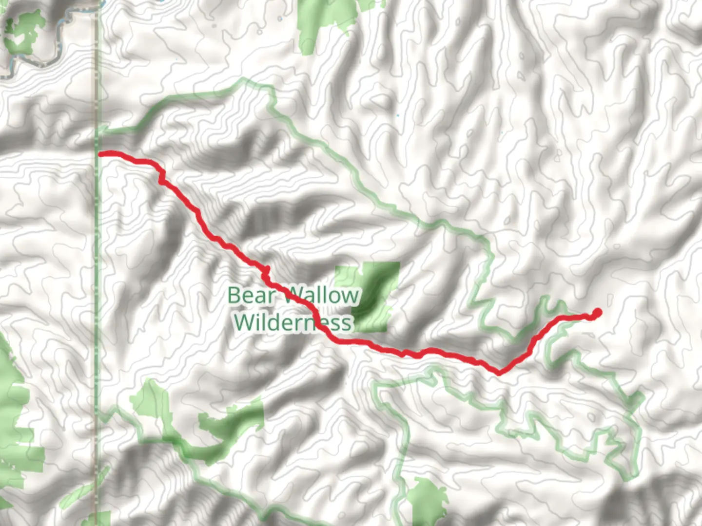 An image depicting the trail Bear Wallow Trail and its surrounding area.