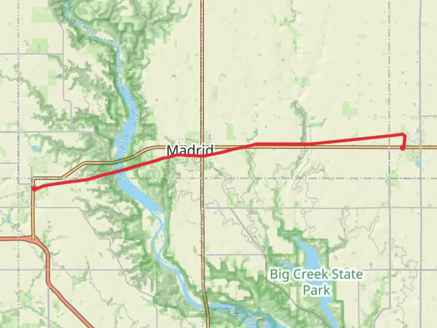 An image depicting the trail High Trestle Trail and its surrounding area.