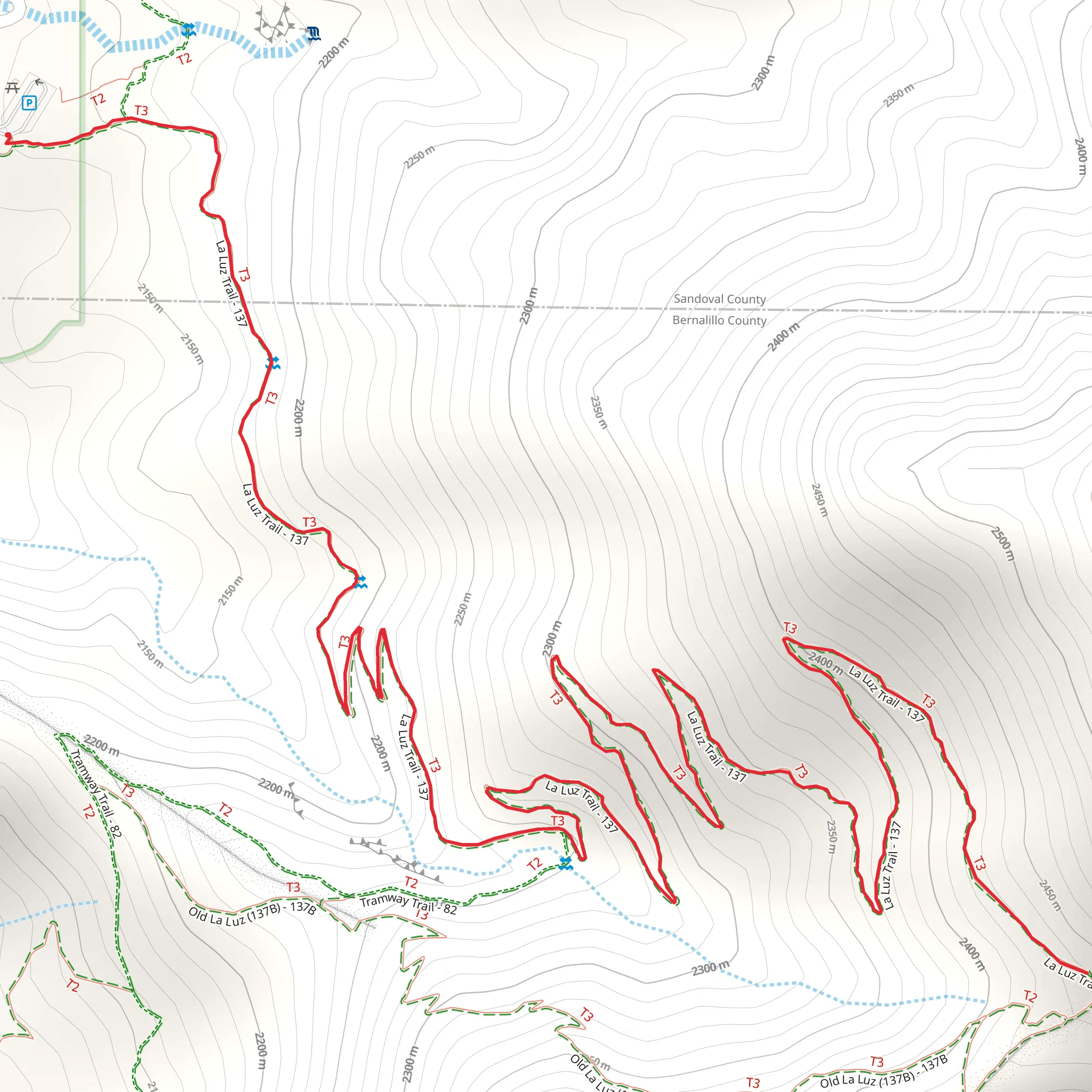 La Luz Trail - Short mobile static map