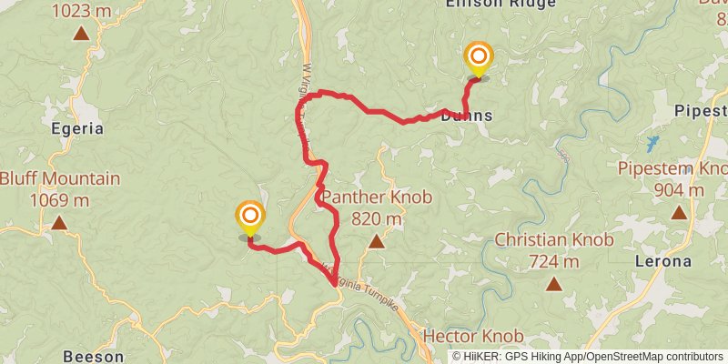 Great Eastern Trail (Incomplete) stage 99 Map