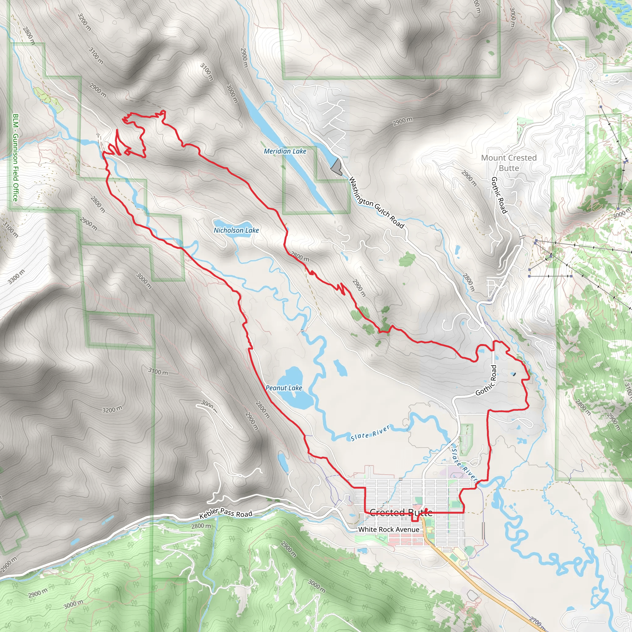 Lower Loop Upper Section and Woods Walk Loop Trail mobile static map