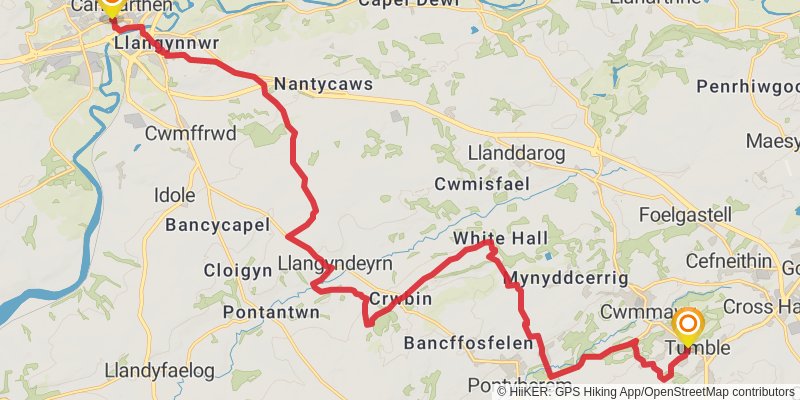 Wales Cistercian Way stage 10 Map