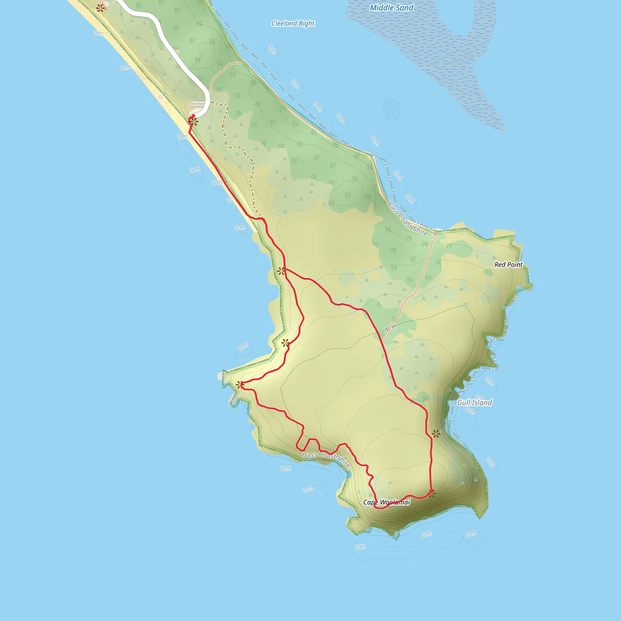 Cape Woolamai to Beacon Point Loop Walk mobile static map