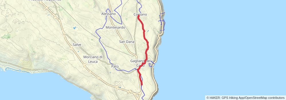 Via Francigena stage 163 Map