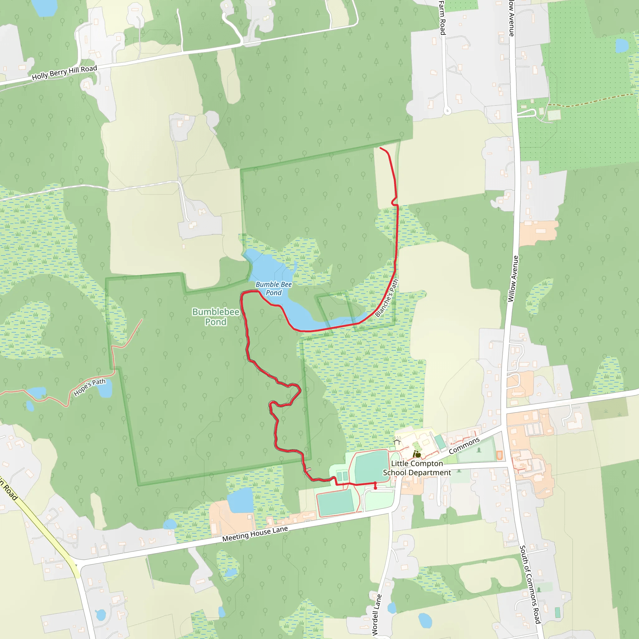 Dundery Brook Trail and Blanche's Path mobile static map