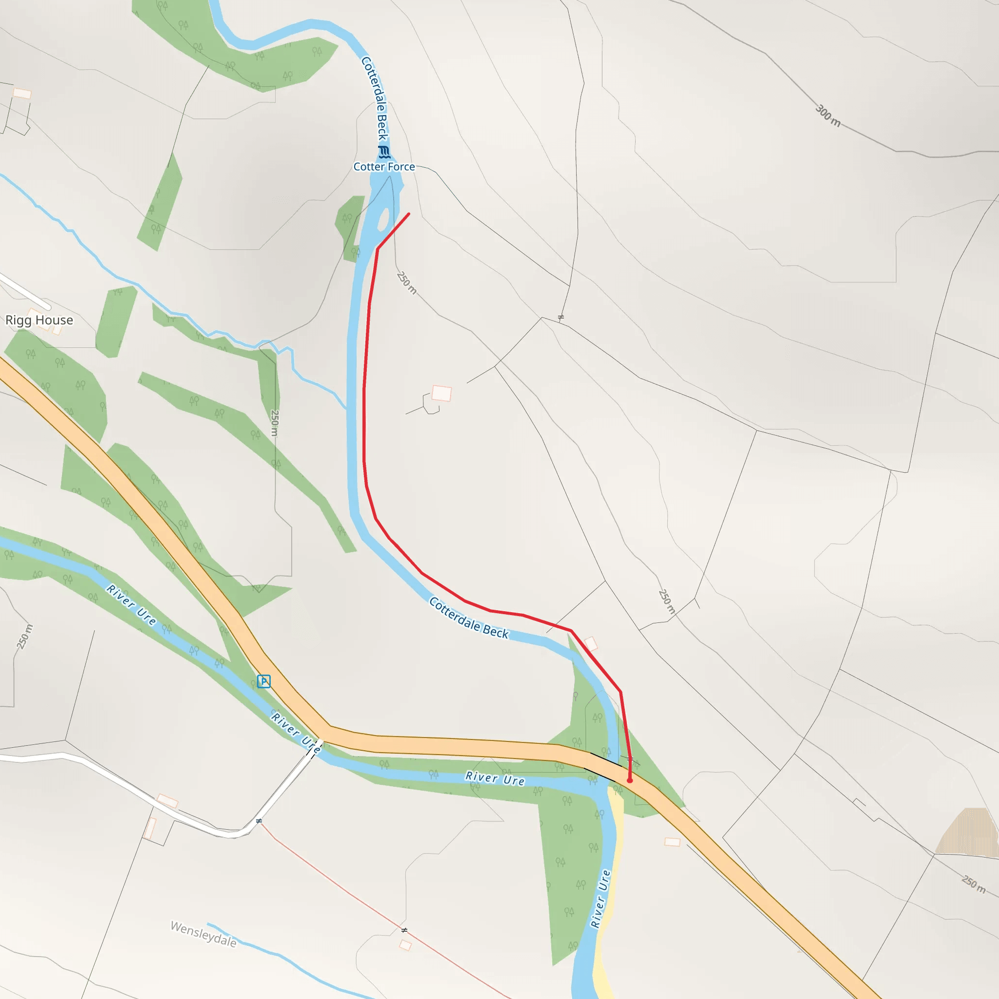 Cotter Force Walk mobile static map
