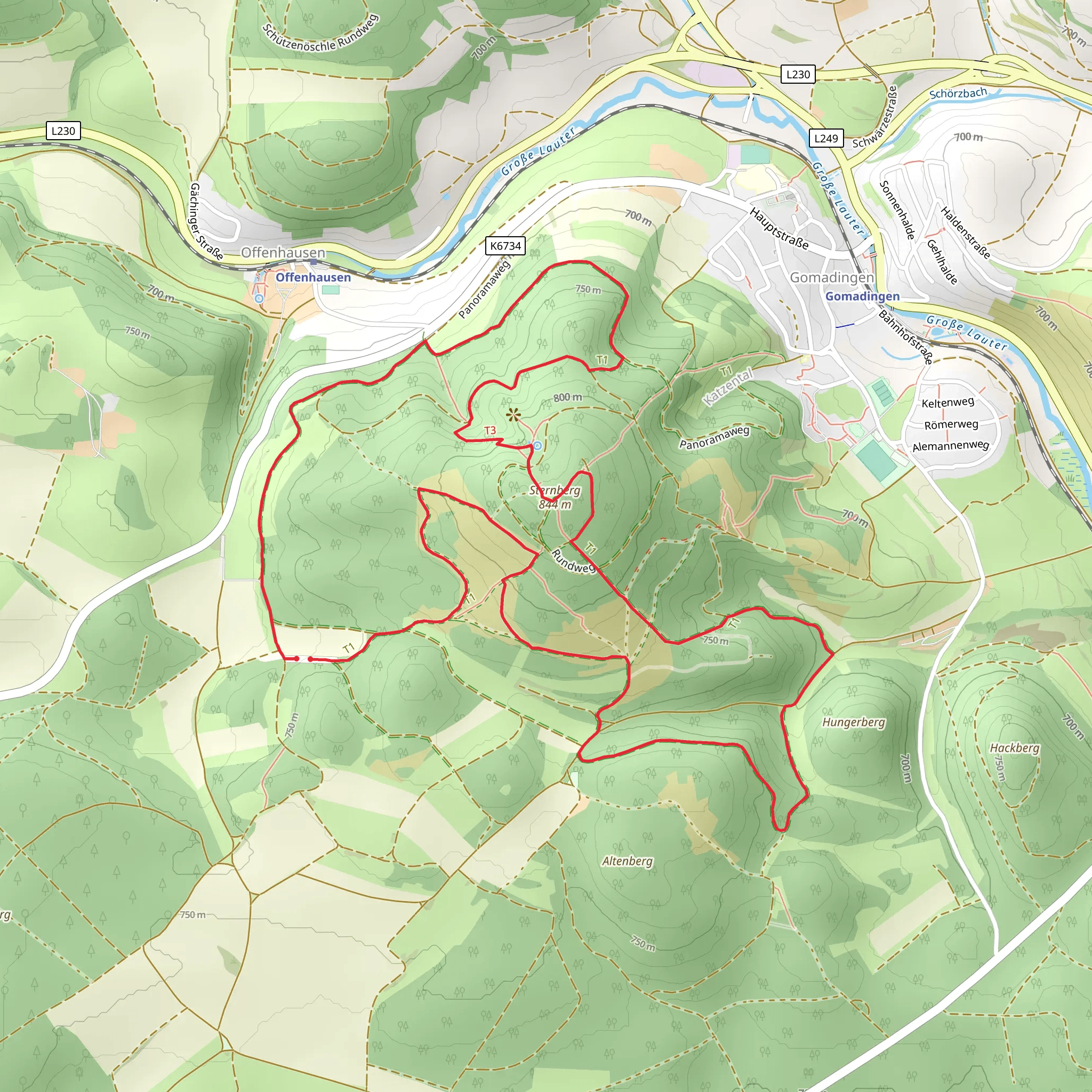 Sternberg Loop via Hochgehsprudelt mobile static map