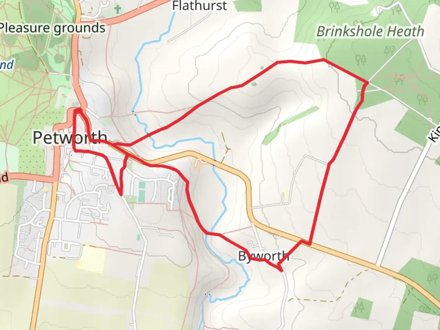 An image depicting the trail Petworth Loop and its surrounding area.