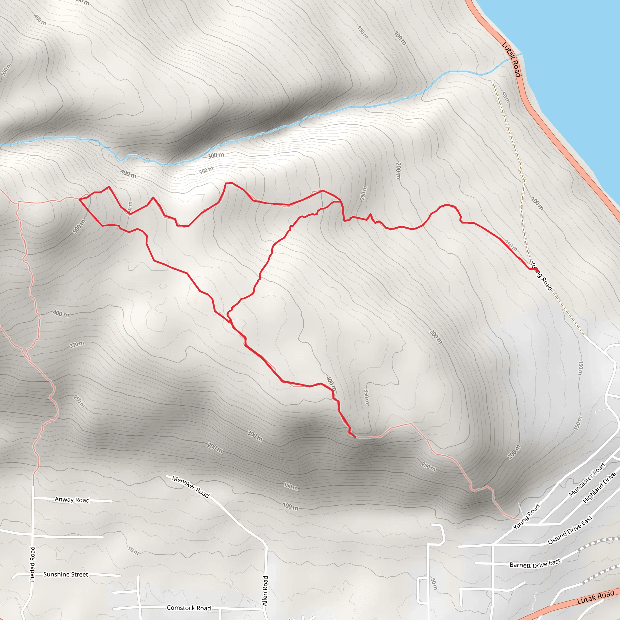 Mount Ripinski and Ridge Loop Trail mobile static map