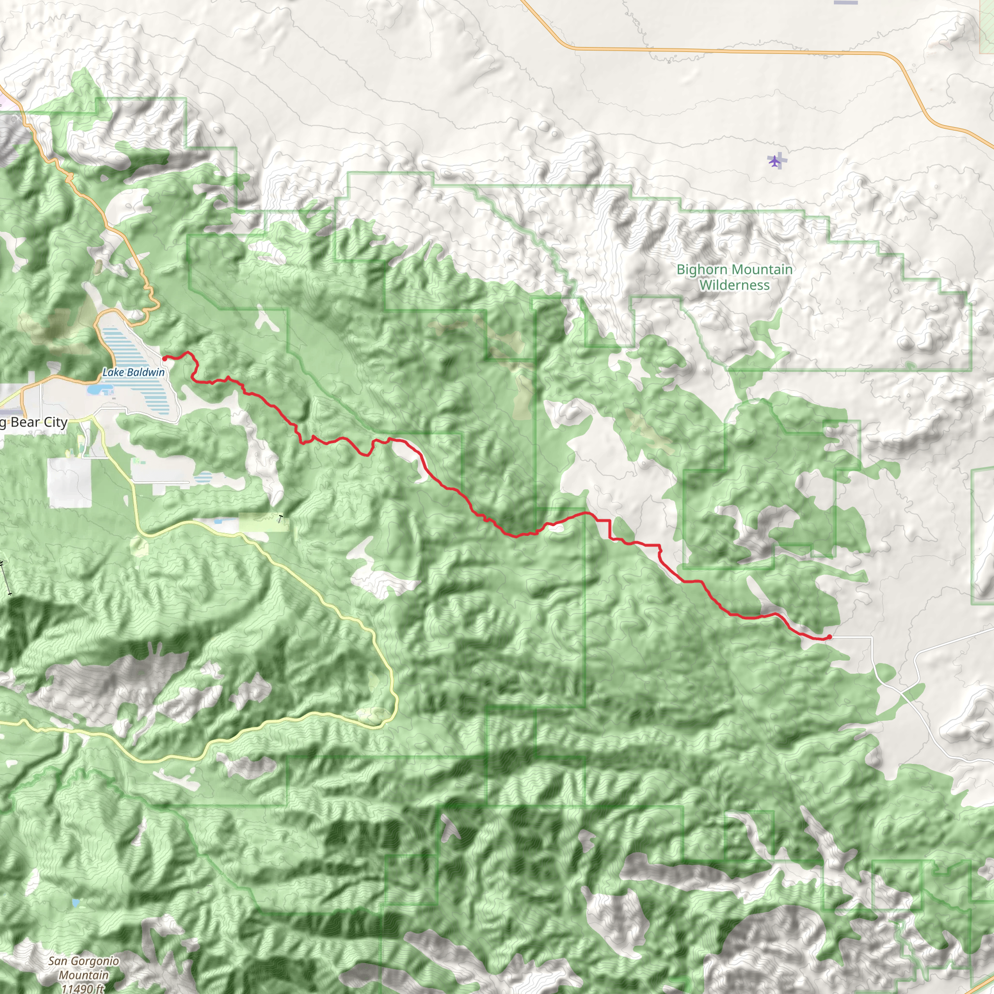 Arrastre Creek Road and Burns Canyon Road mobile static map