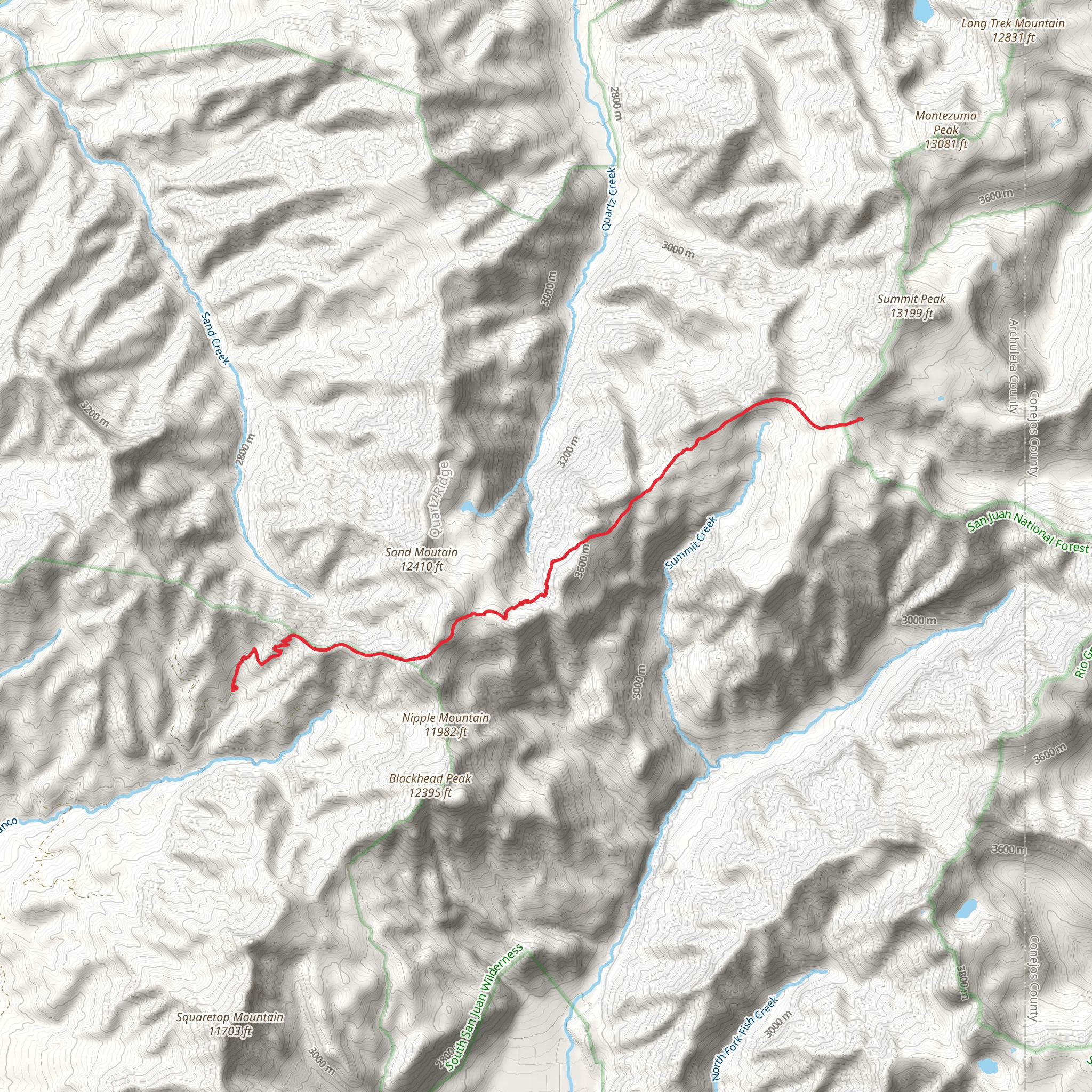 Little Blanco Trail mobile static map
