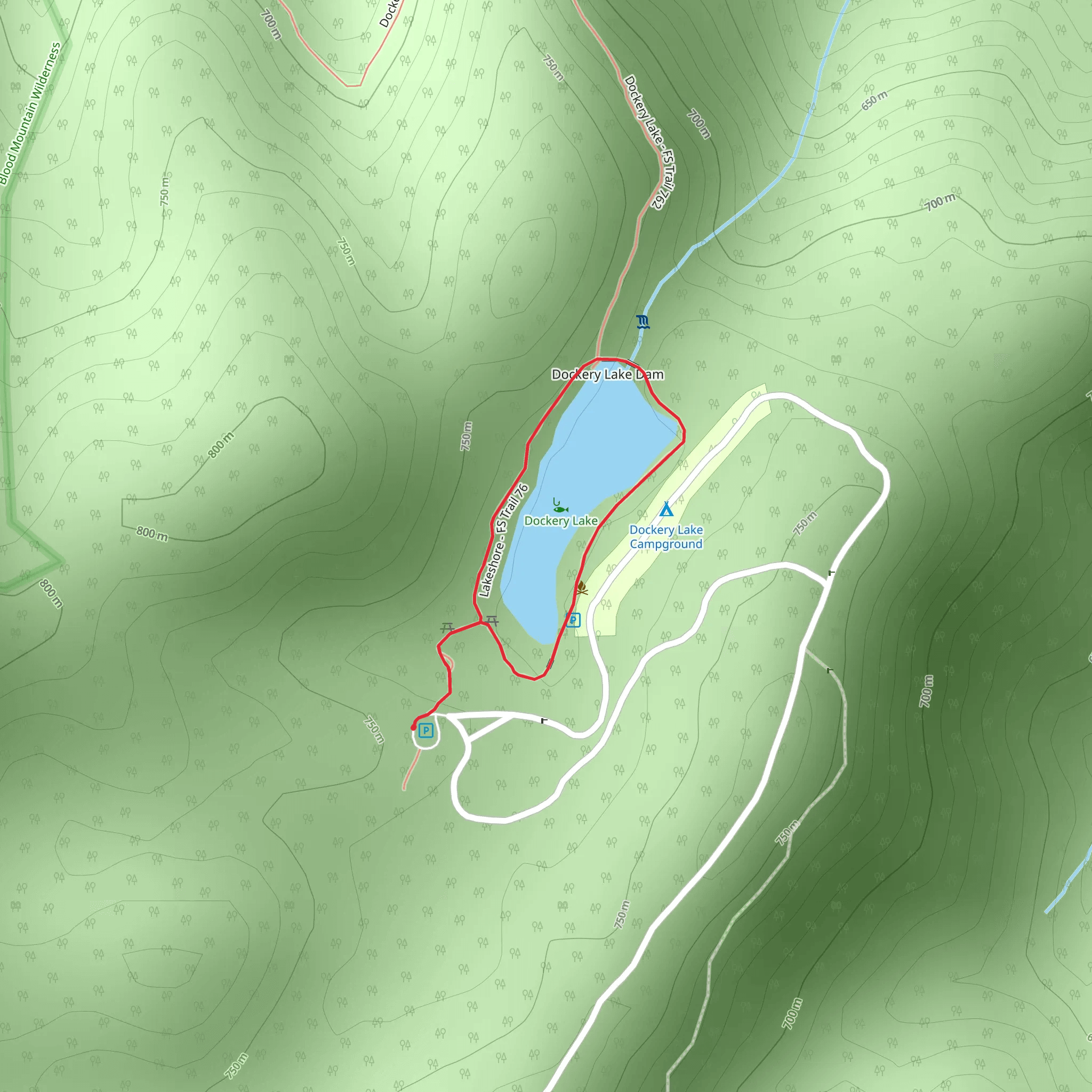 Dockery Lake Loop mobile static map