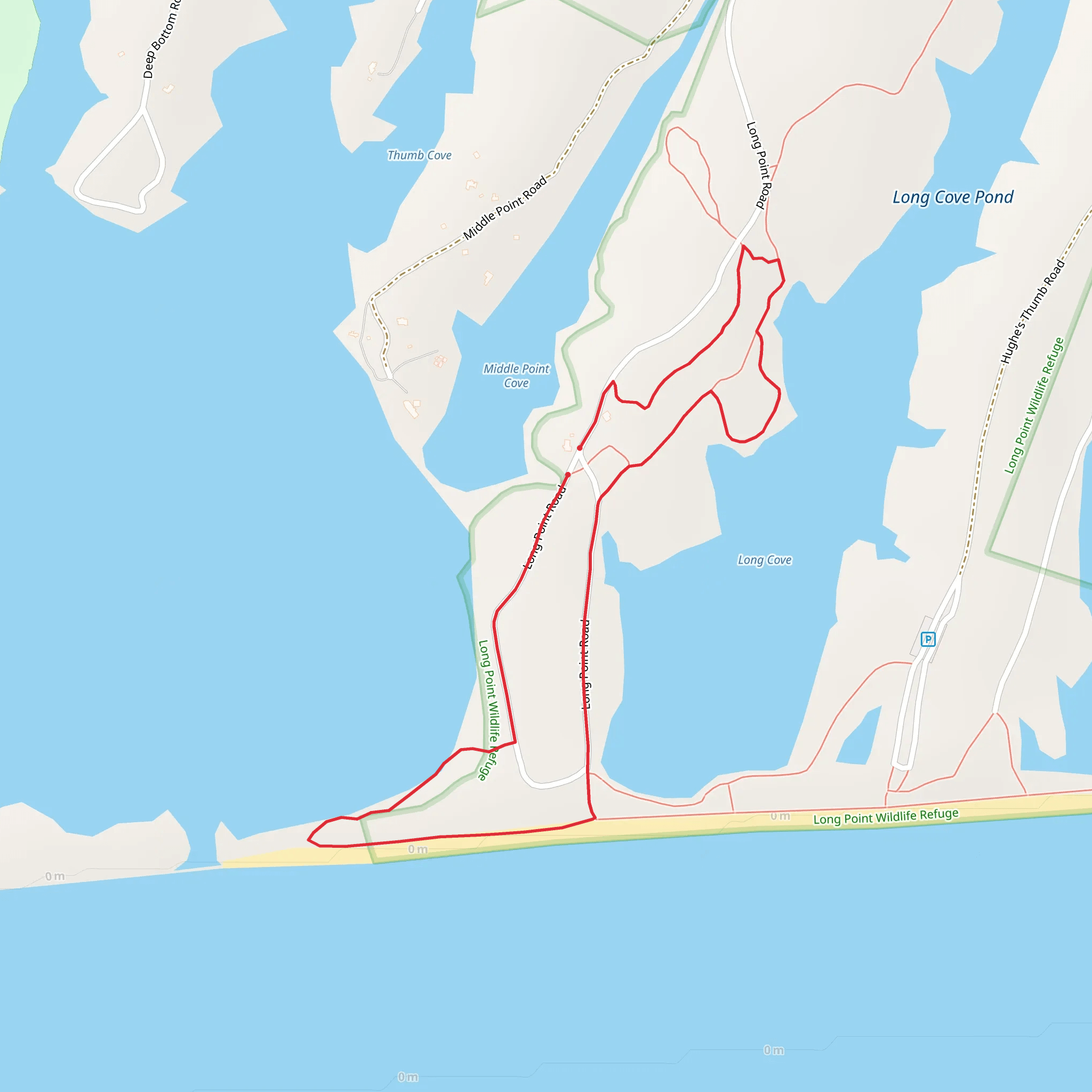 Long Point Wildlife Refuge Loop Trail mobile static map