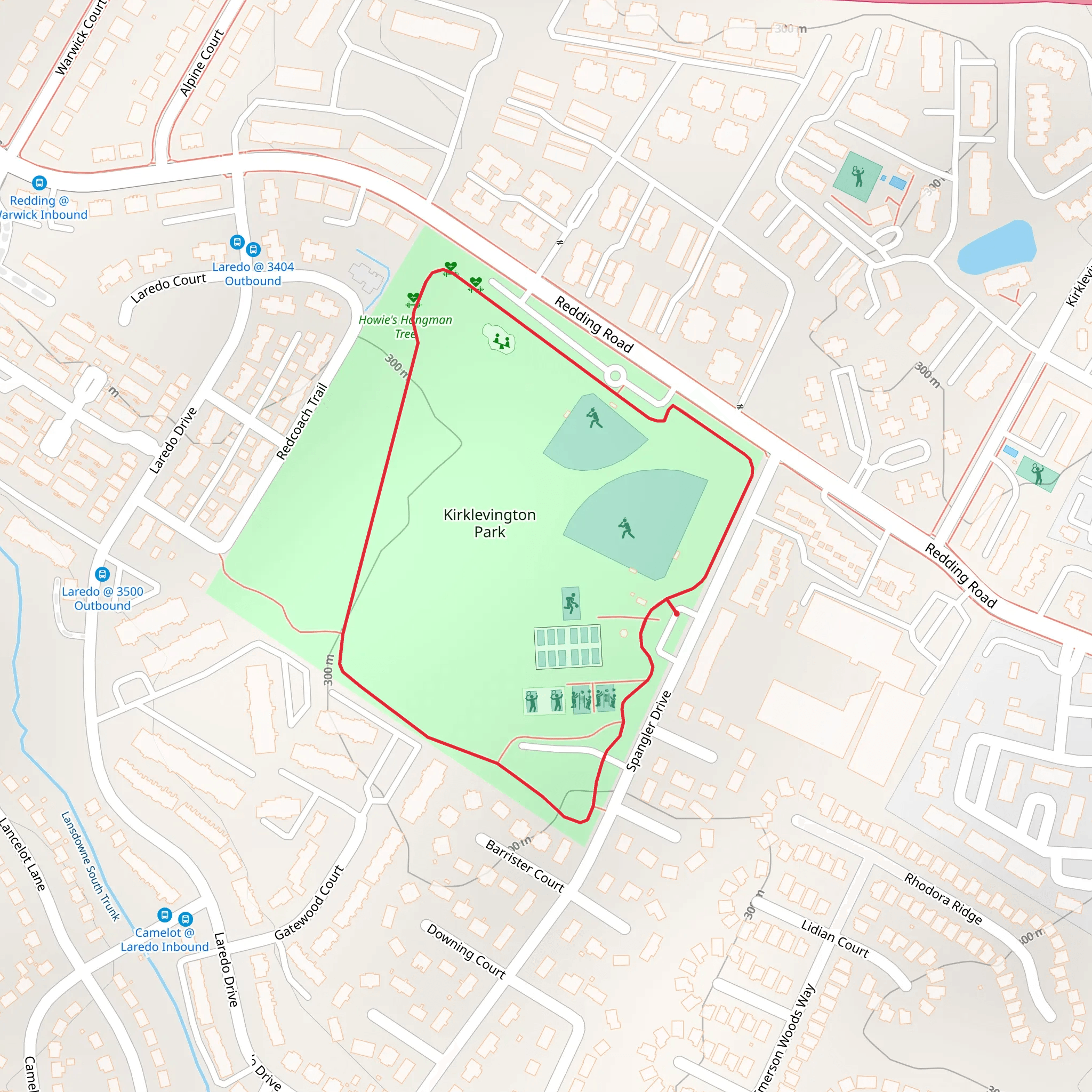 Kirklevington Park Loop mobile static map