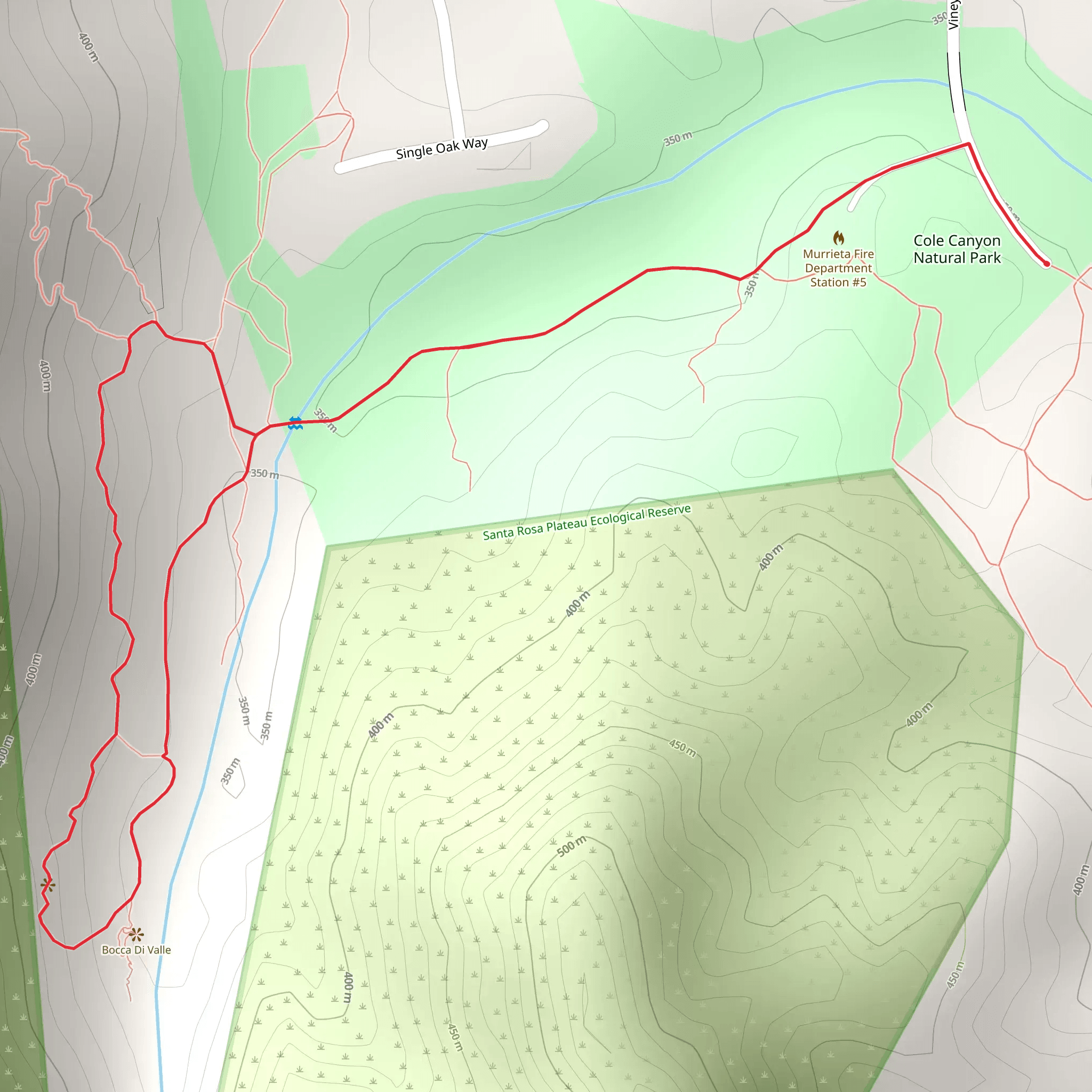 Cole Canyon Nature Loop mobile static map