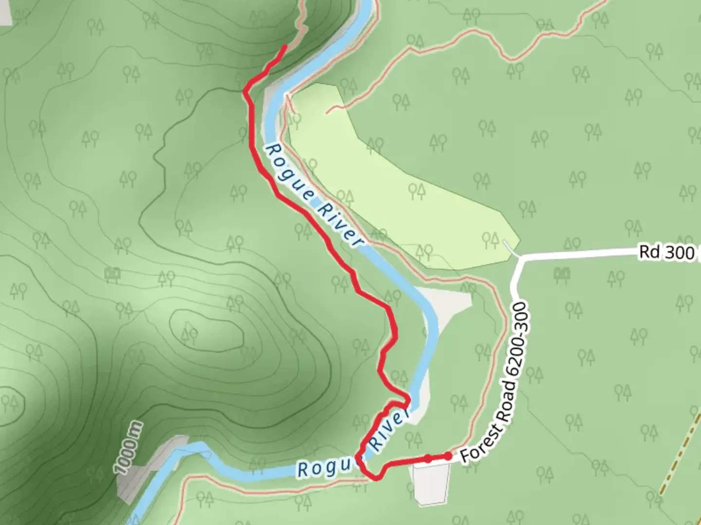 An image depicting the trail Upper Rogue River Trail and its surrounding area.