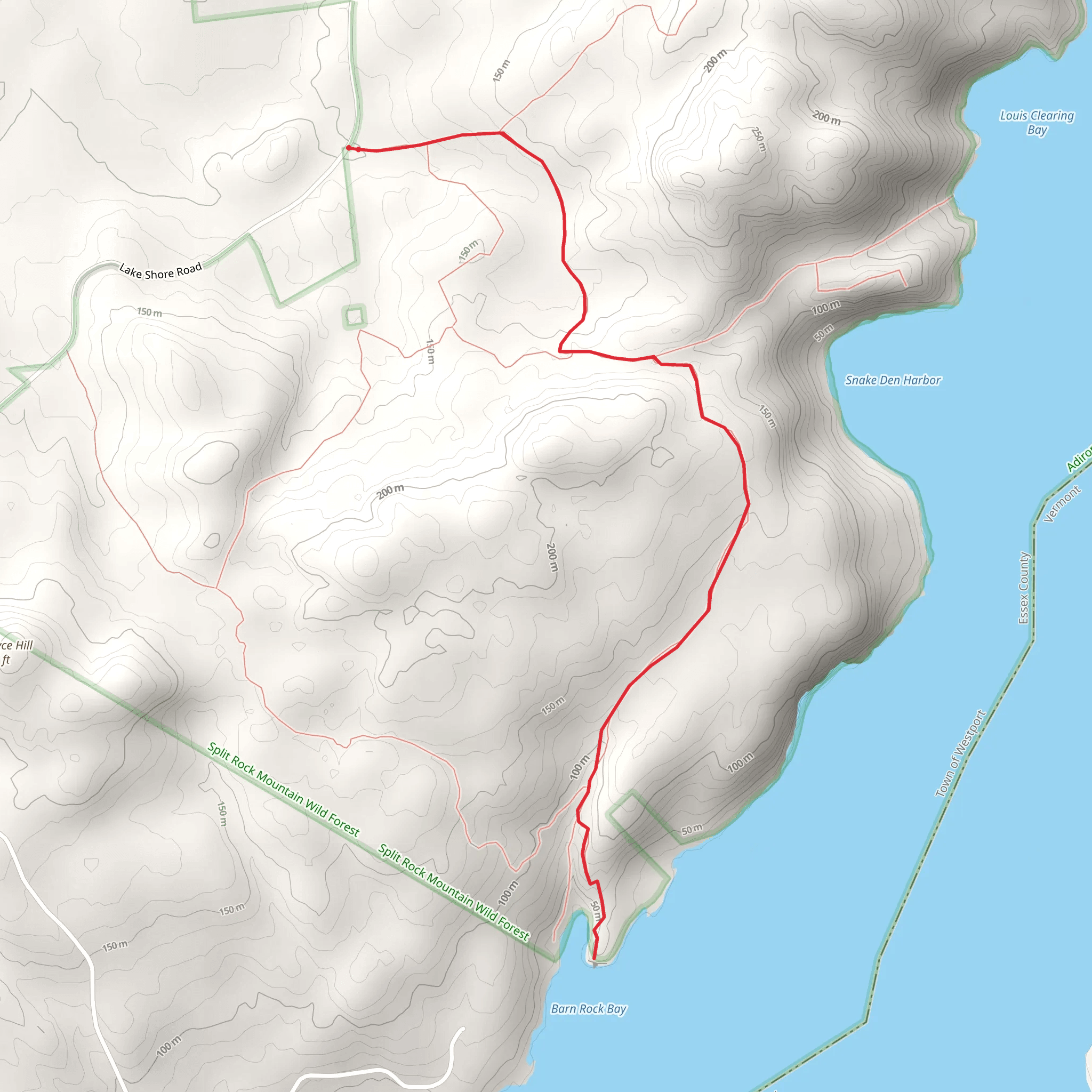 Bay Rock Trail mobile static map