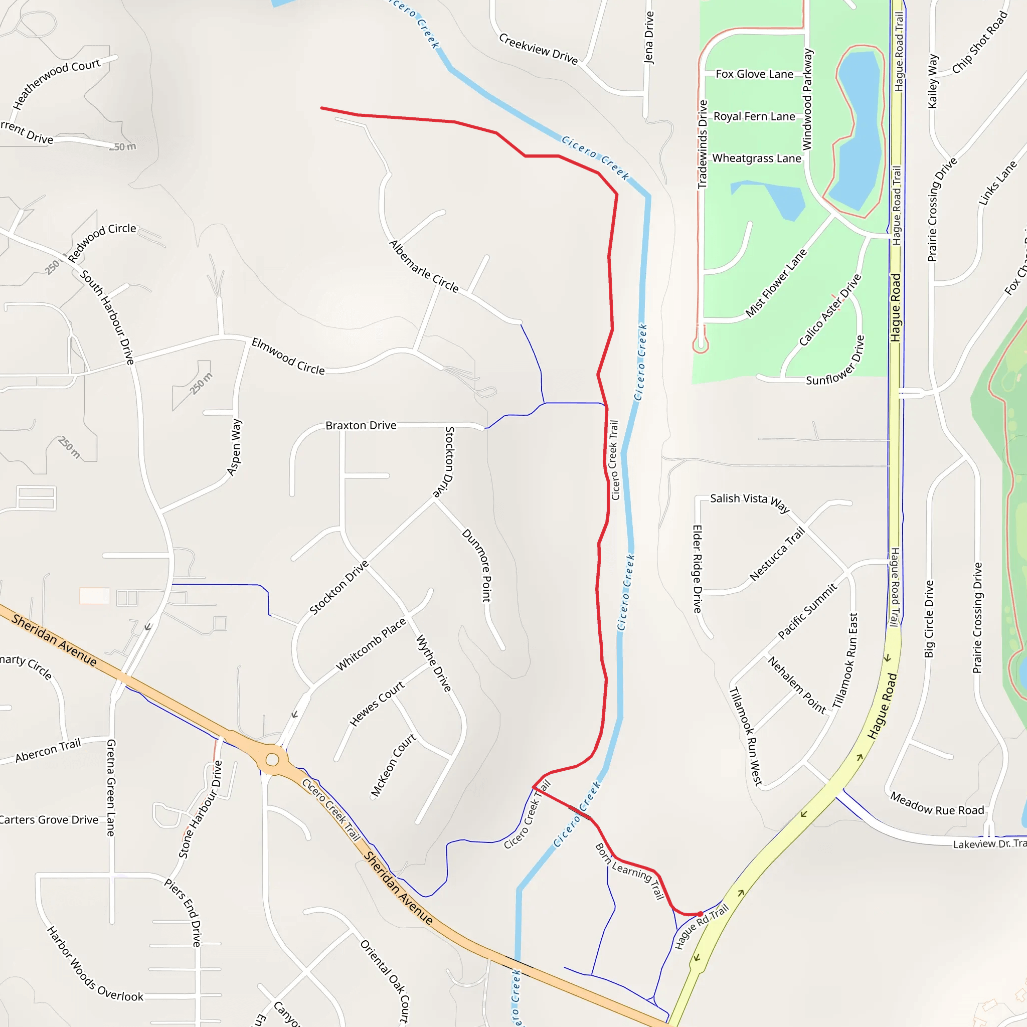 Cicero Creek Trail mobile static map