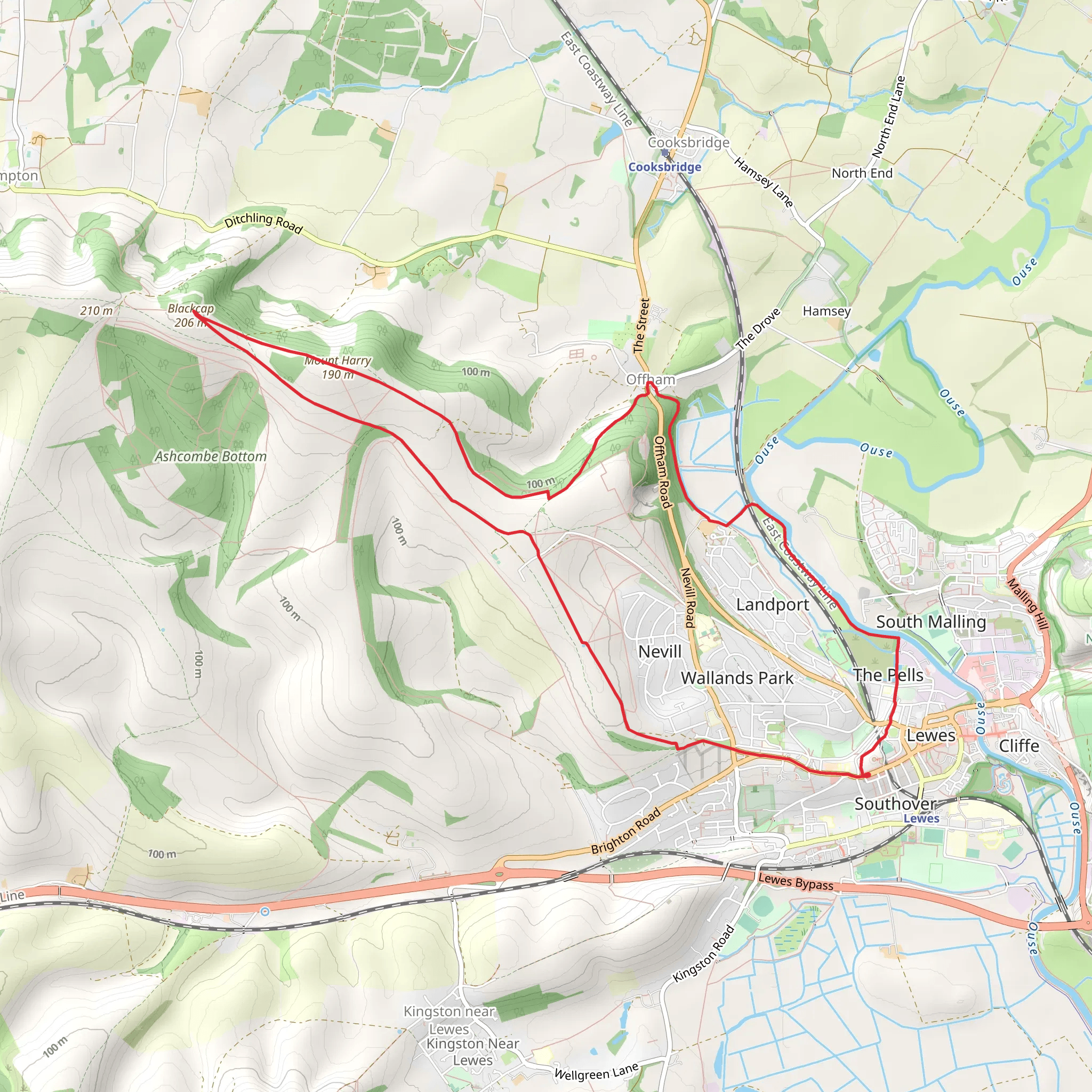Blackcrap and Mount Harry Loop mobile static map