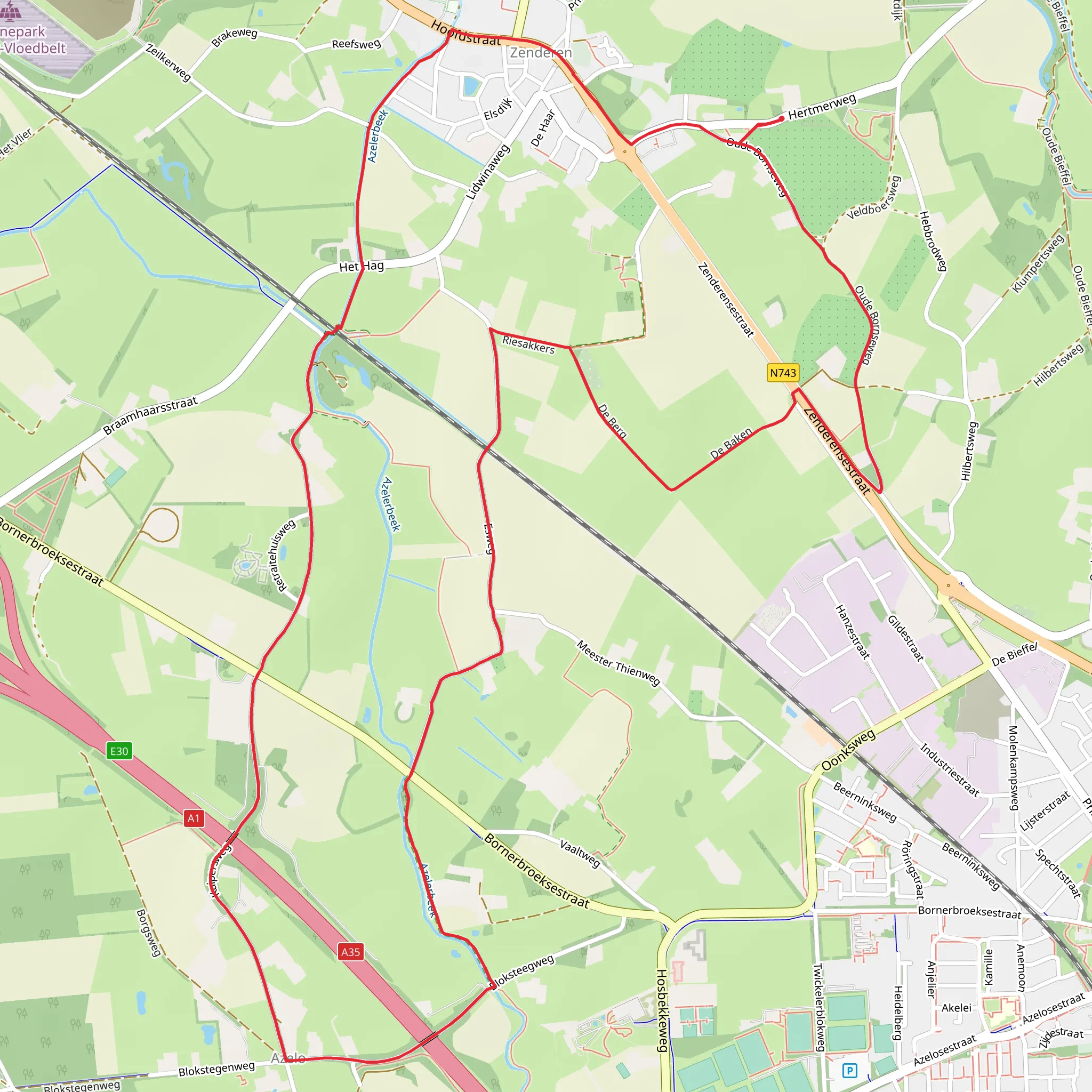 Hondeborg,Klein Nijhof and Oude Bornse Weg mobile static map