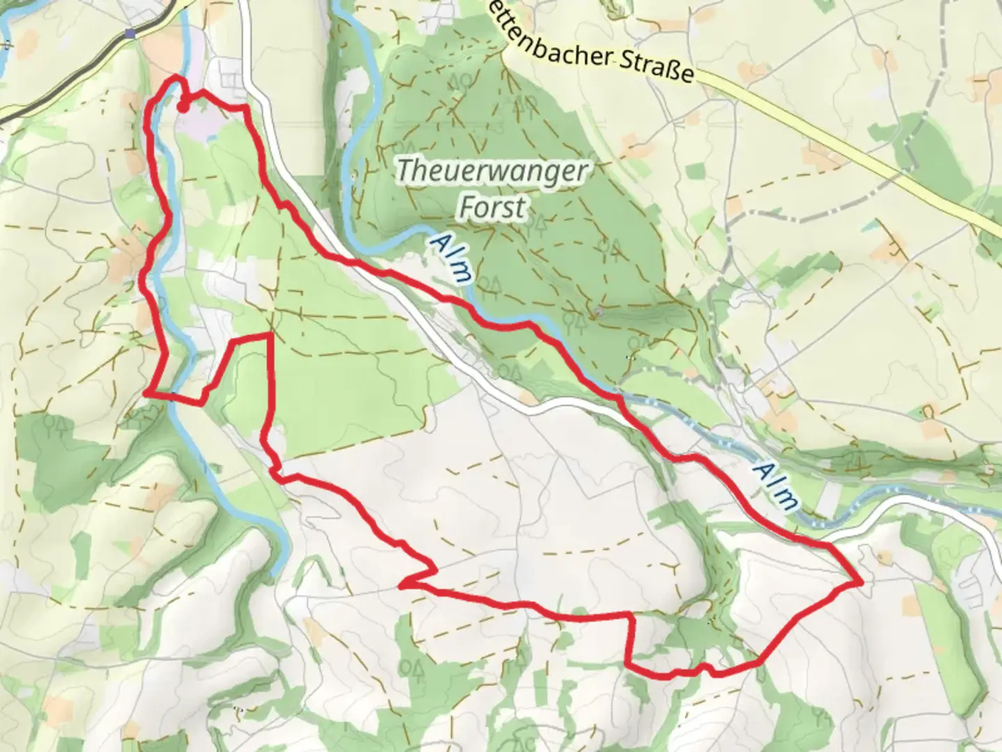 An image depicting the trail Vorchdorf Loop Hike and its surrounding area.