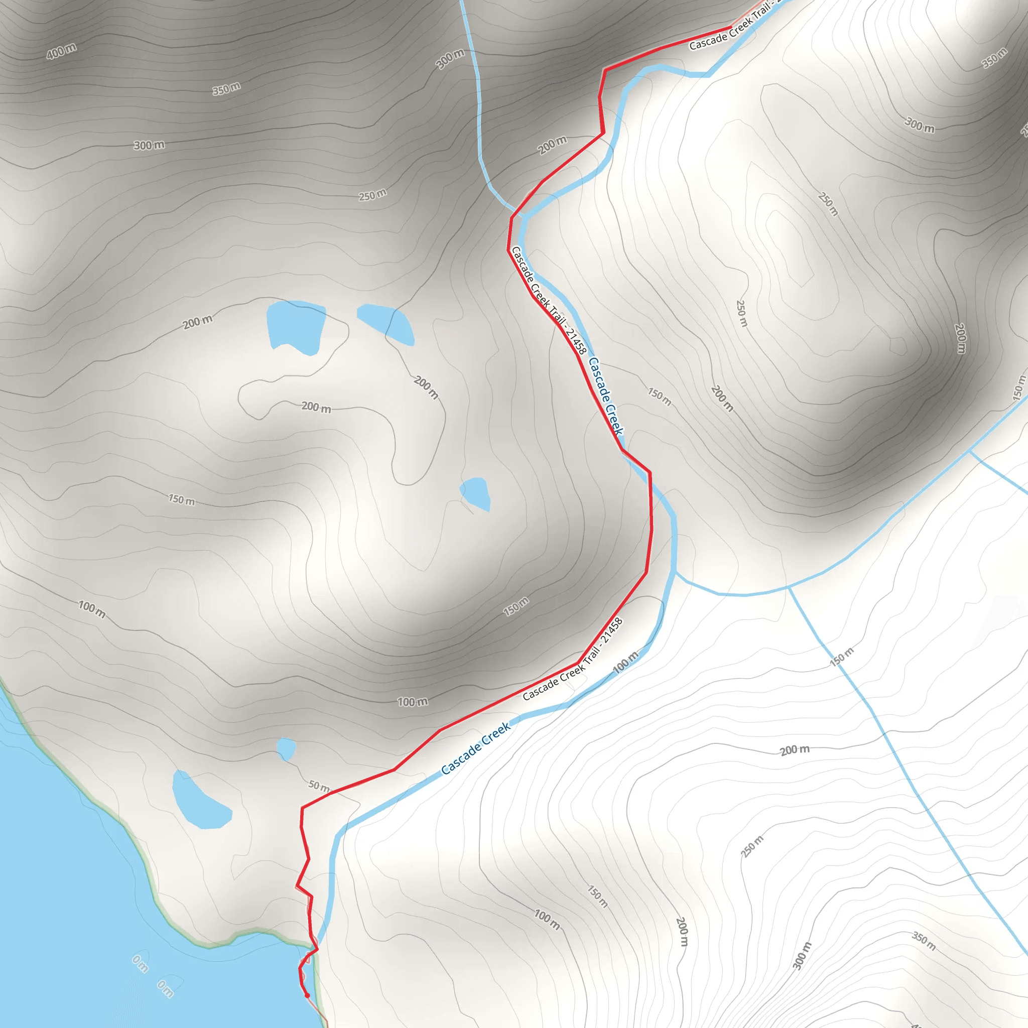Cascade Creek Out and Back mobile static map