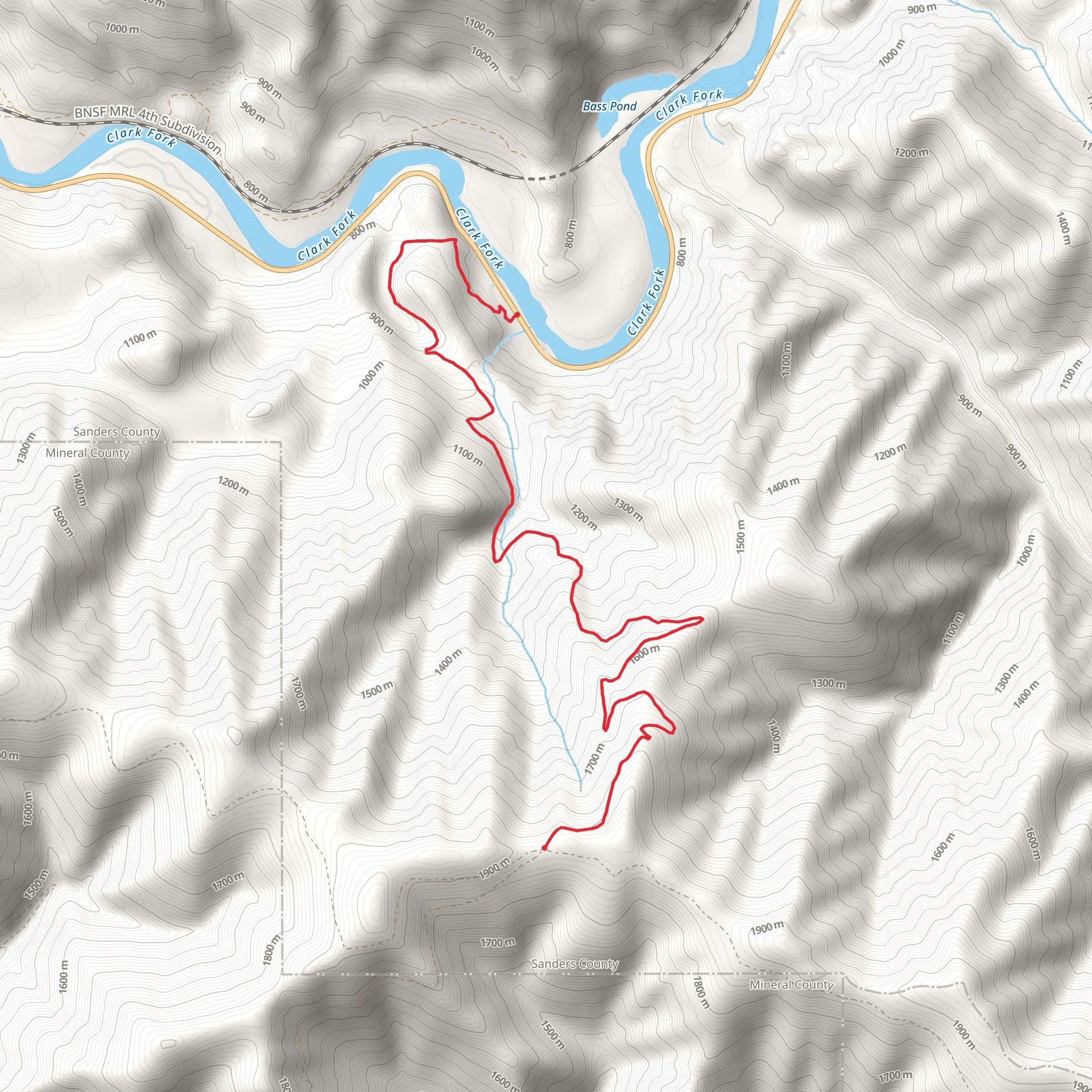 Iron Mountain Trail mobile static map