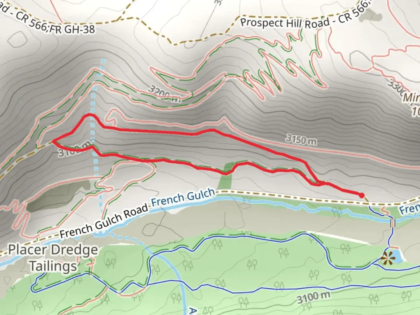 An image depicting the trail Minnie Mine Loop Trail and its surrounding area.