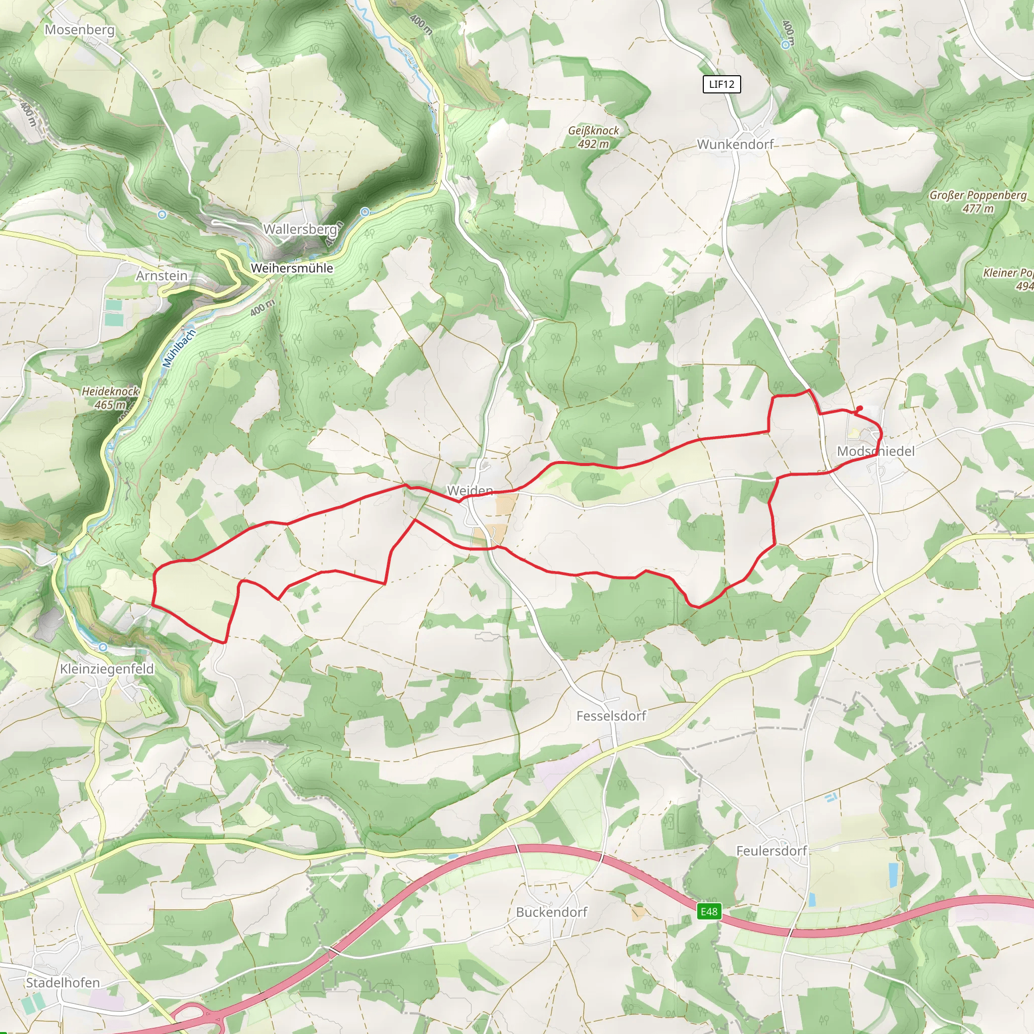 Kleinziegenfeld Loop mobile static map