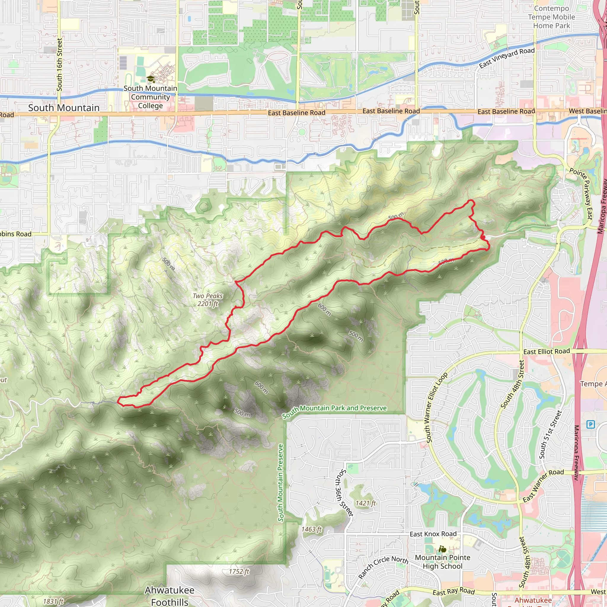 Beverly Canyon and Midlife Crisis Loop mobile static map