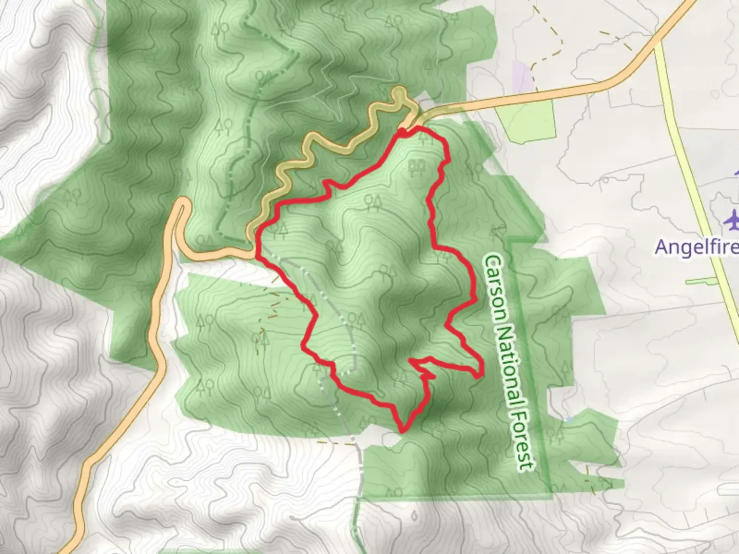 An image depicting the trail Elliot Barker Loop and its surrounding area.