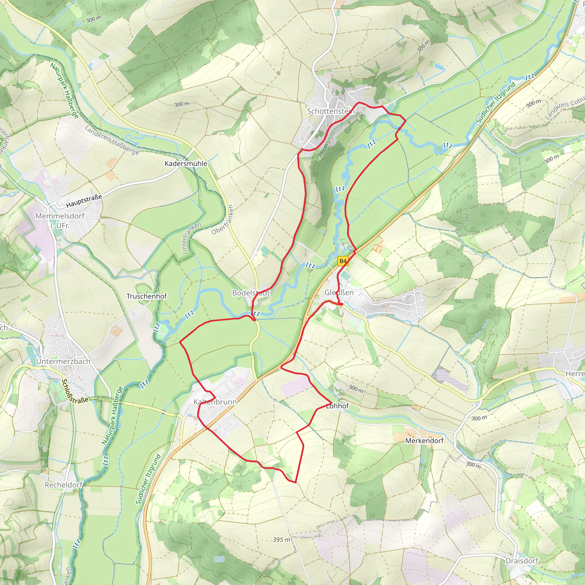 Rundwanderweg Storch Kaltenbrunn mobile static map