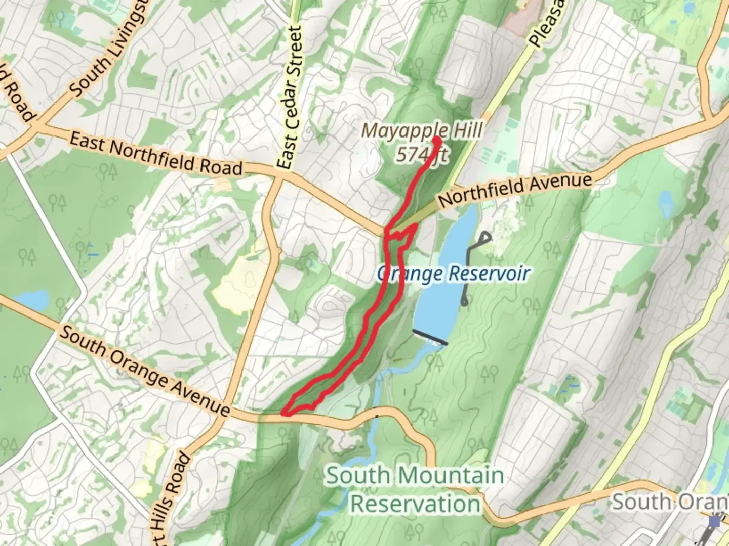 An image depicting the trail Lenape and Oakdale Loop Trail and its surrounding area.
