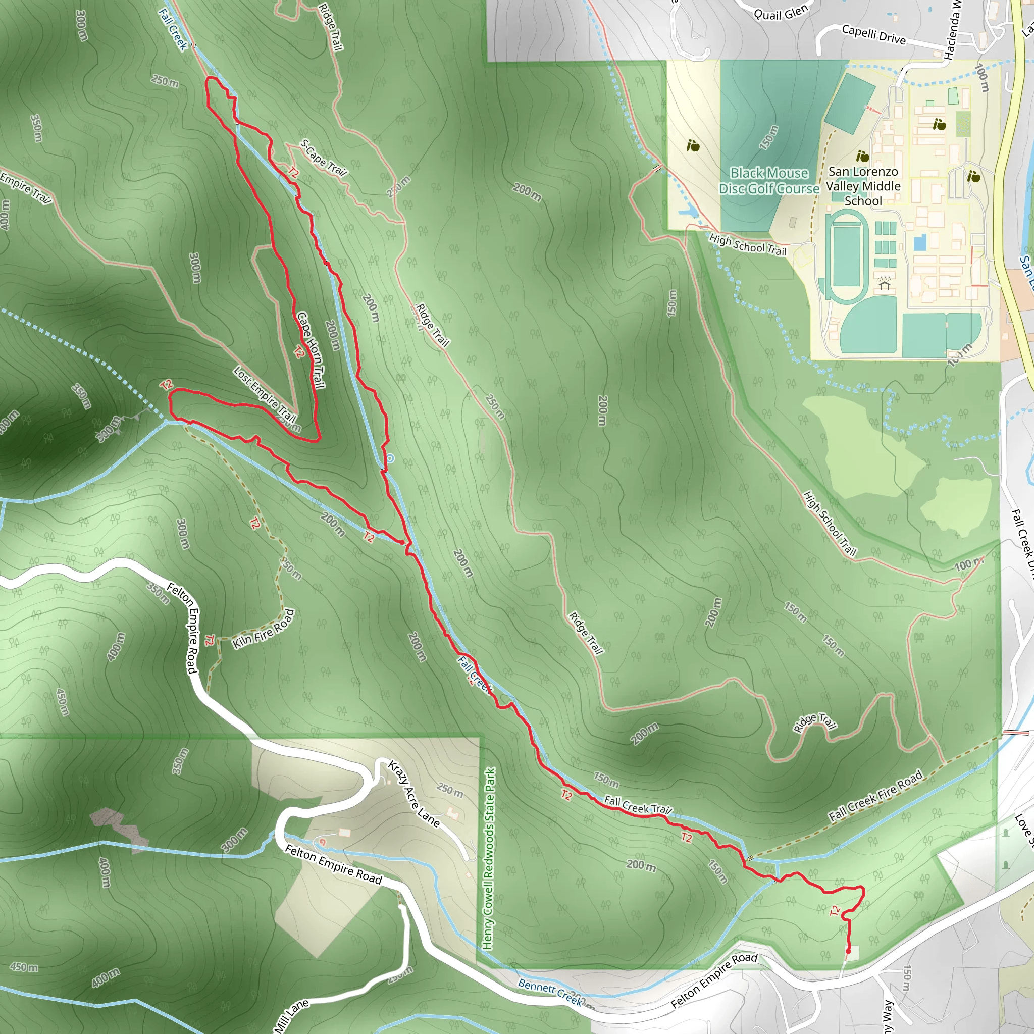 Cape Horn Loop Trail mobile static map