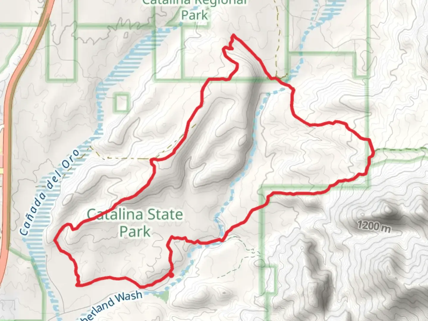 An image depicting the trail Sutherland, Trail Link and Bridle Loop Trail and its surrounding area.