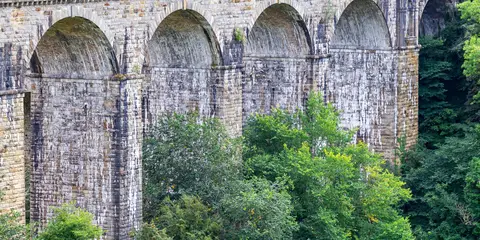 An image depicting the trail Wats Dyke Way and its surrounding area.