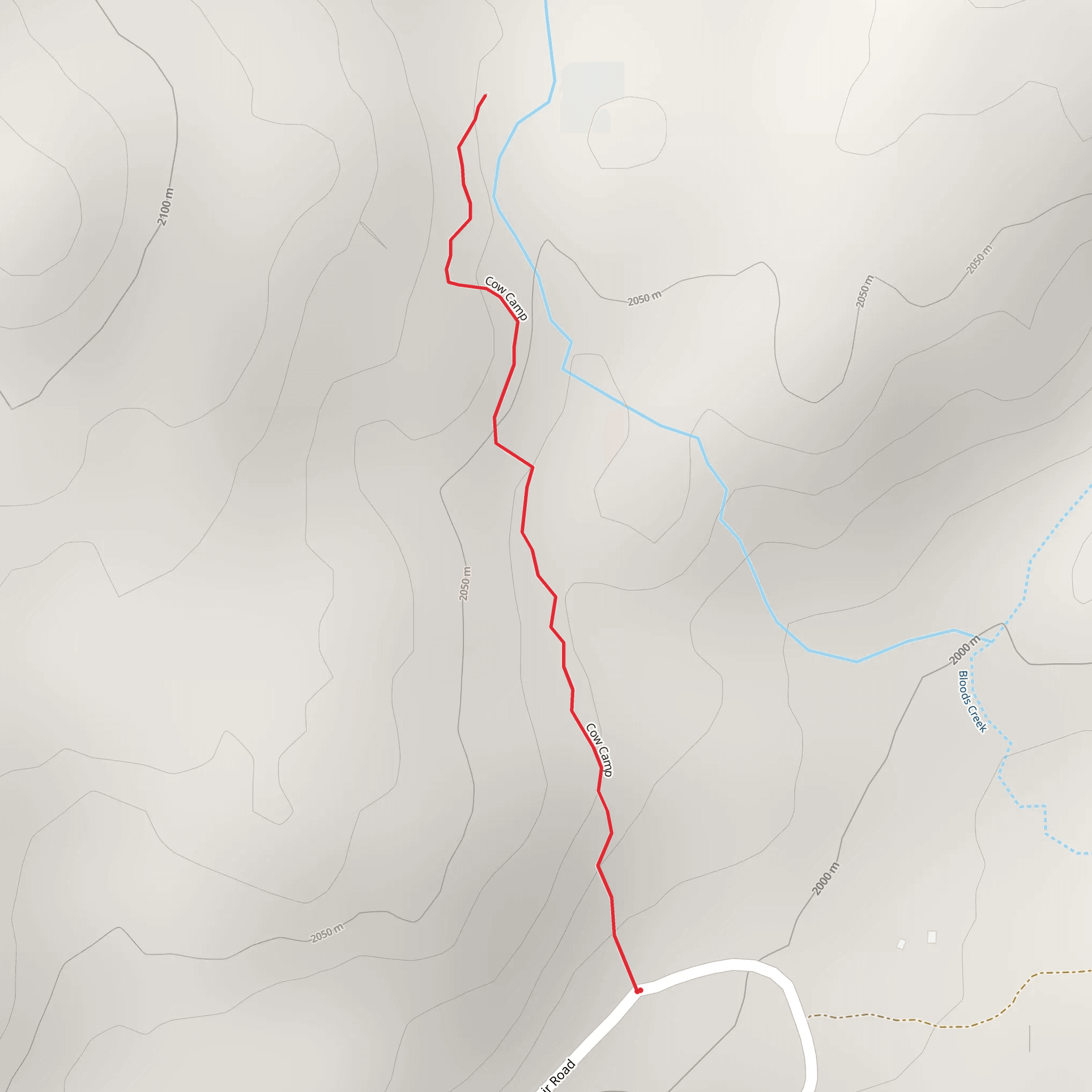 Cow Camp Trail mobile static map