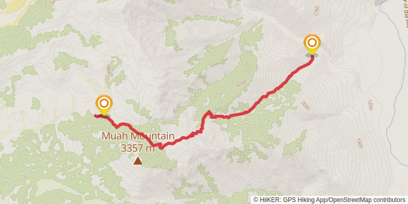 Wormhole Canyon Trail stage 2 Map