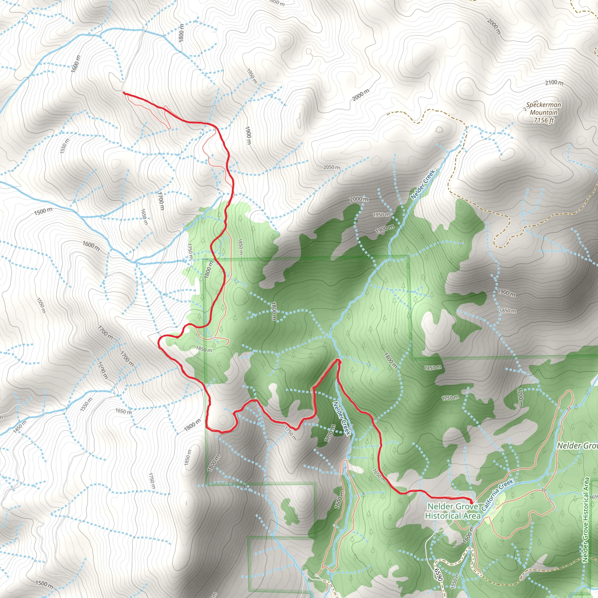Graveyard of Giants Trail mobile static map